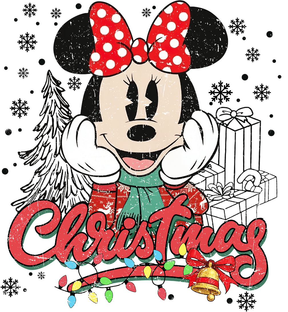 Minnie Mouse Christmas DTF Ready to Press | DTF Jersey