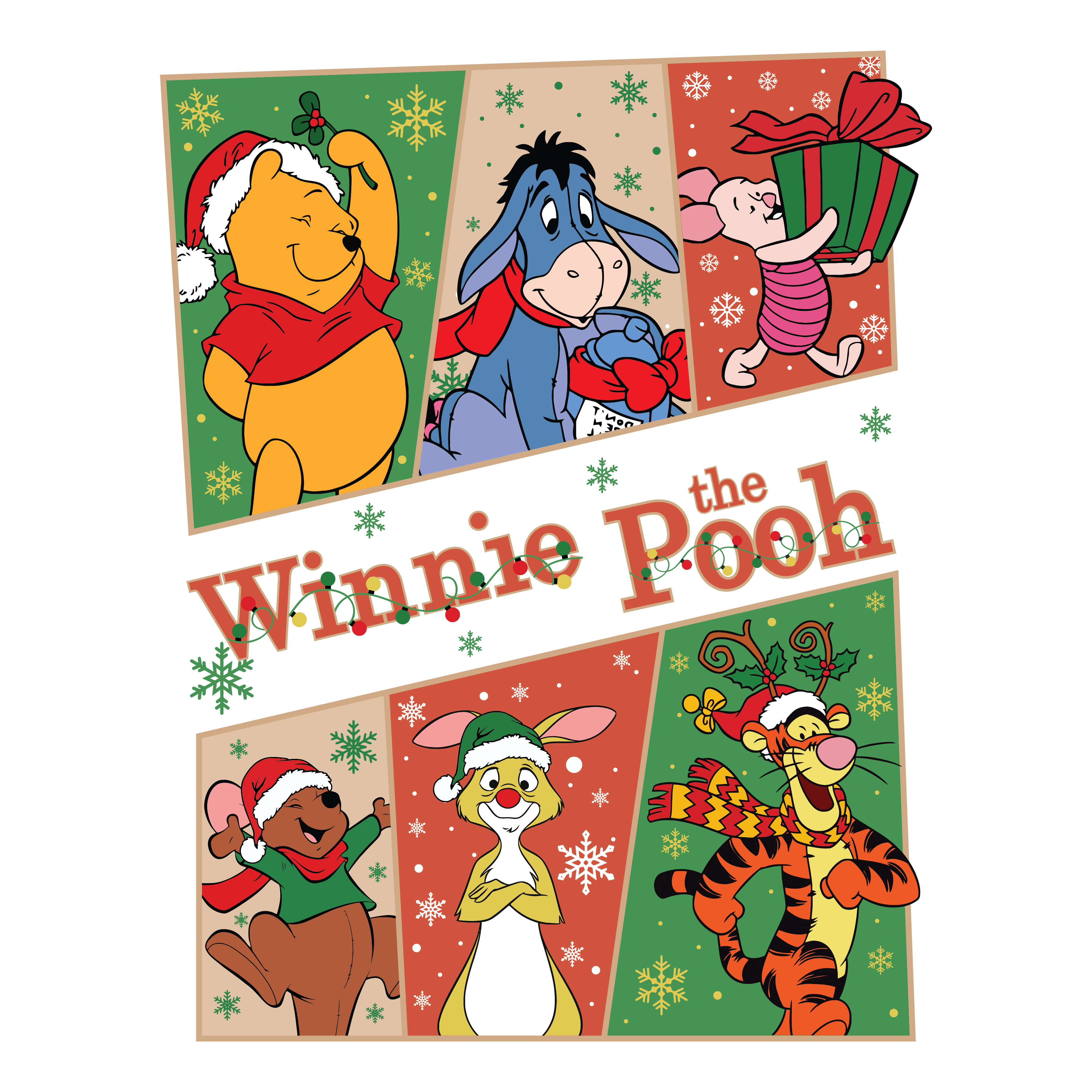 Winnie the Pooh and Friends Christmas Design | DTF Jersey