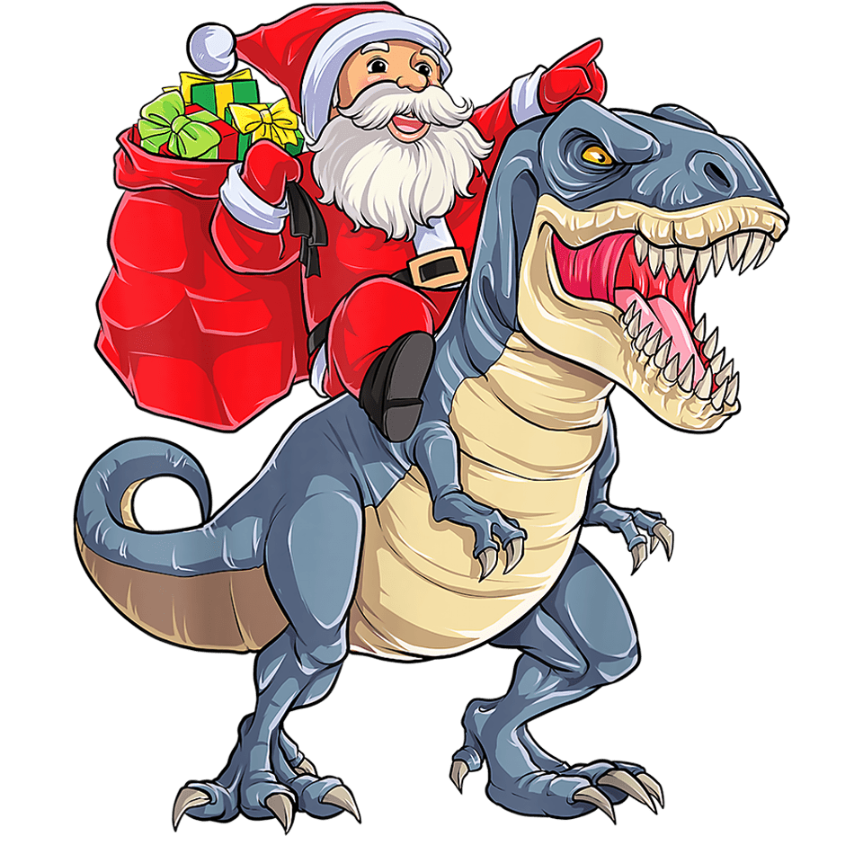Christmas Dino Design DTF-Ready to Press (V1) | DTF Jersey