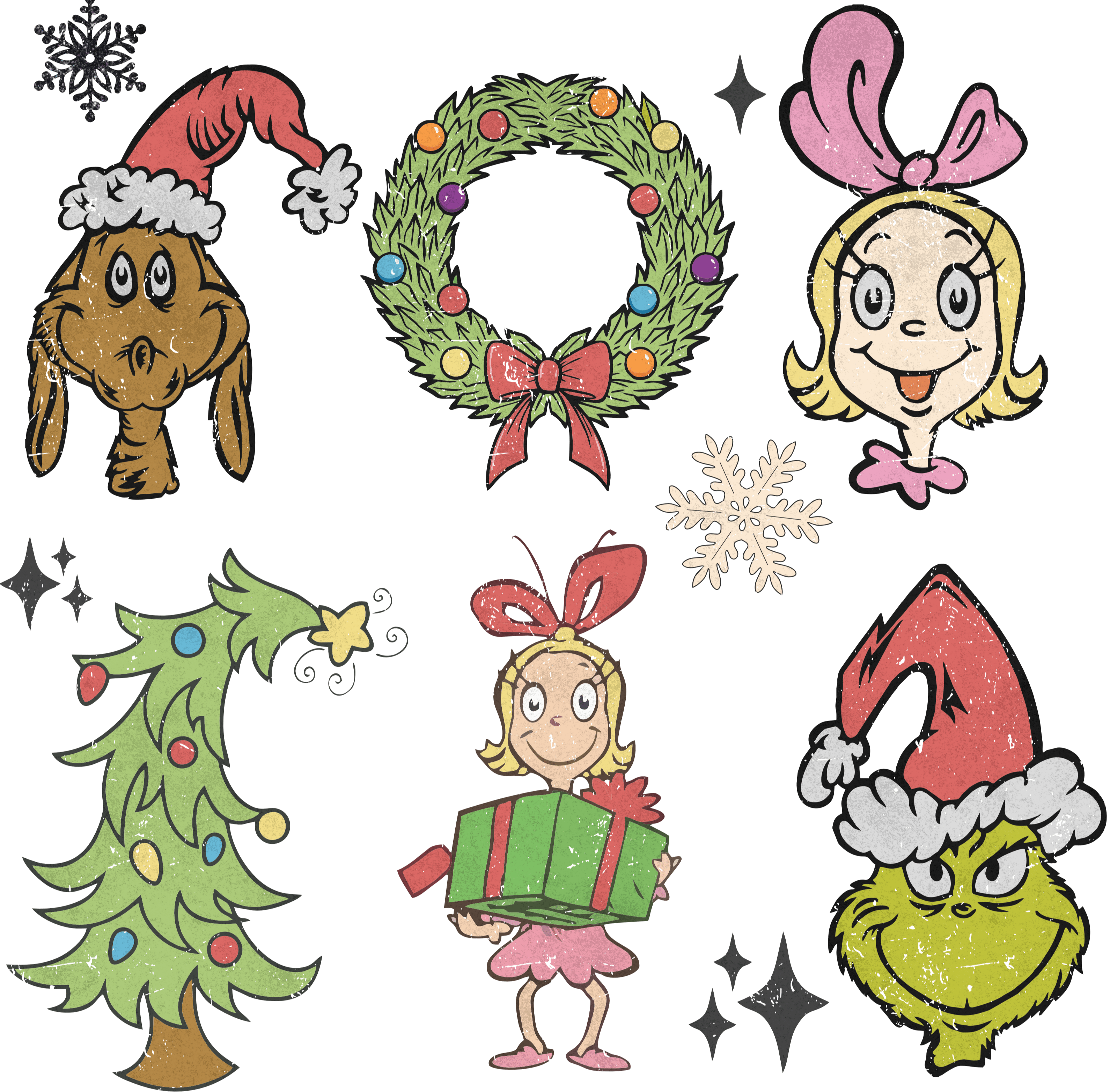 Cute Grinch Christmas Design - DTF Ready To Press