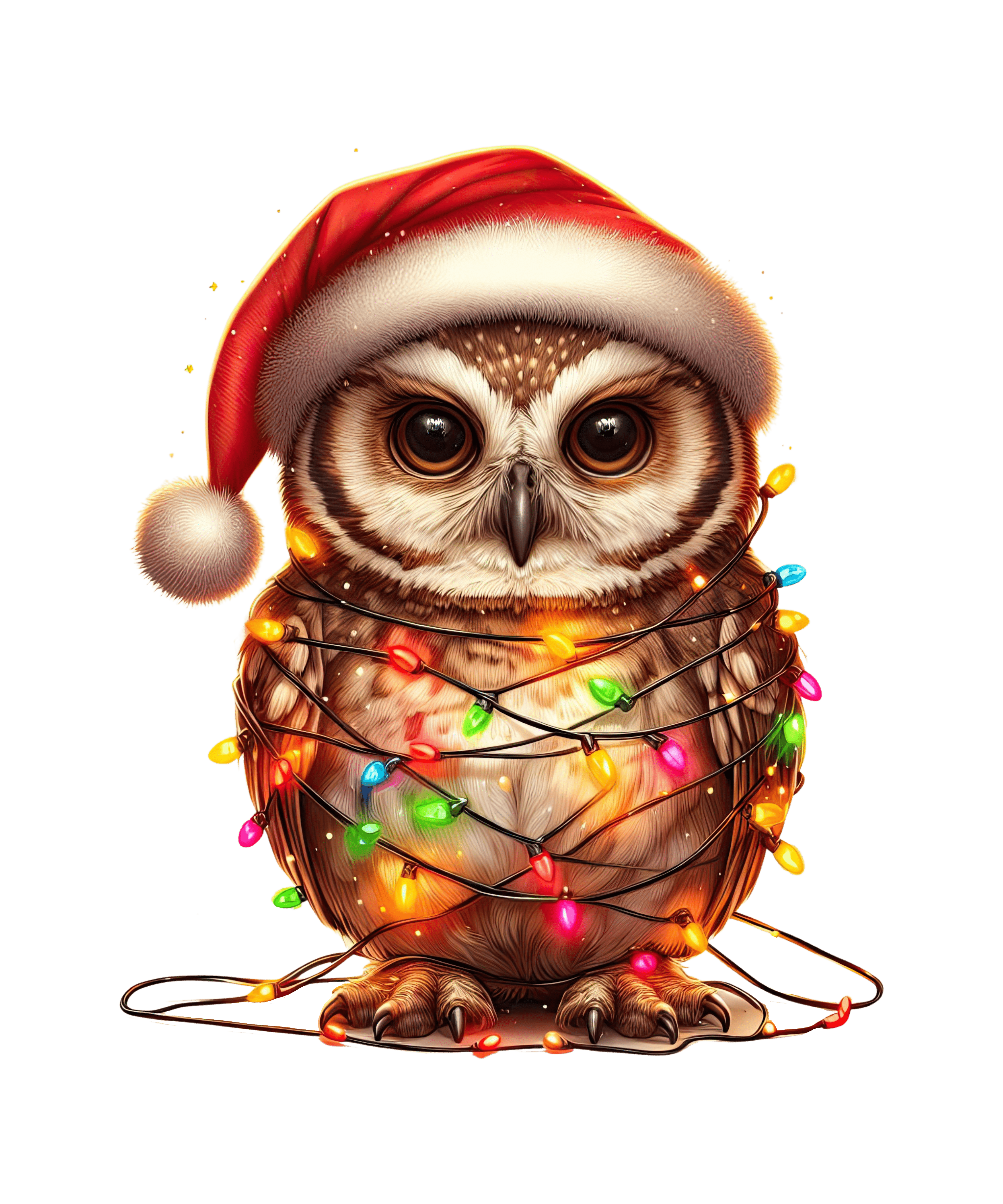 Christmas Owl Tree Design - DTF Ready To Press