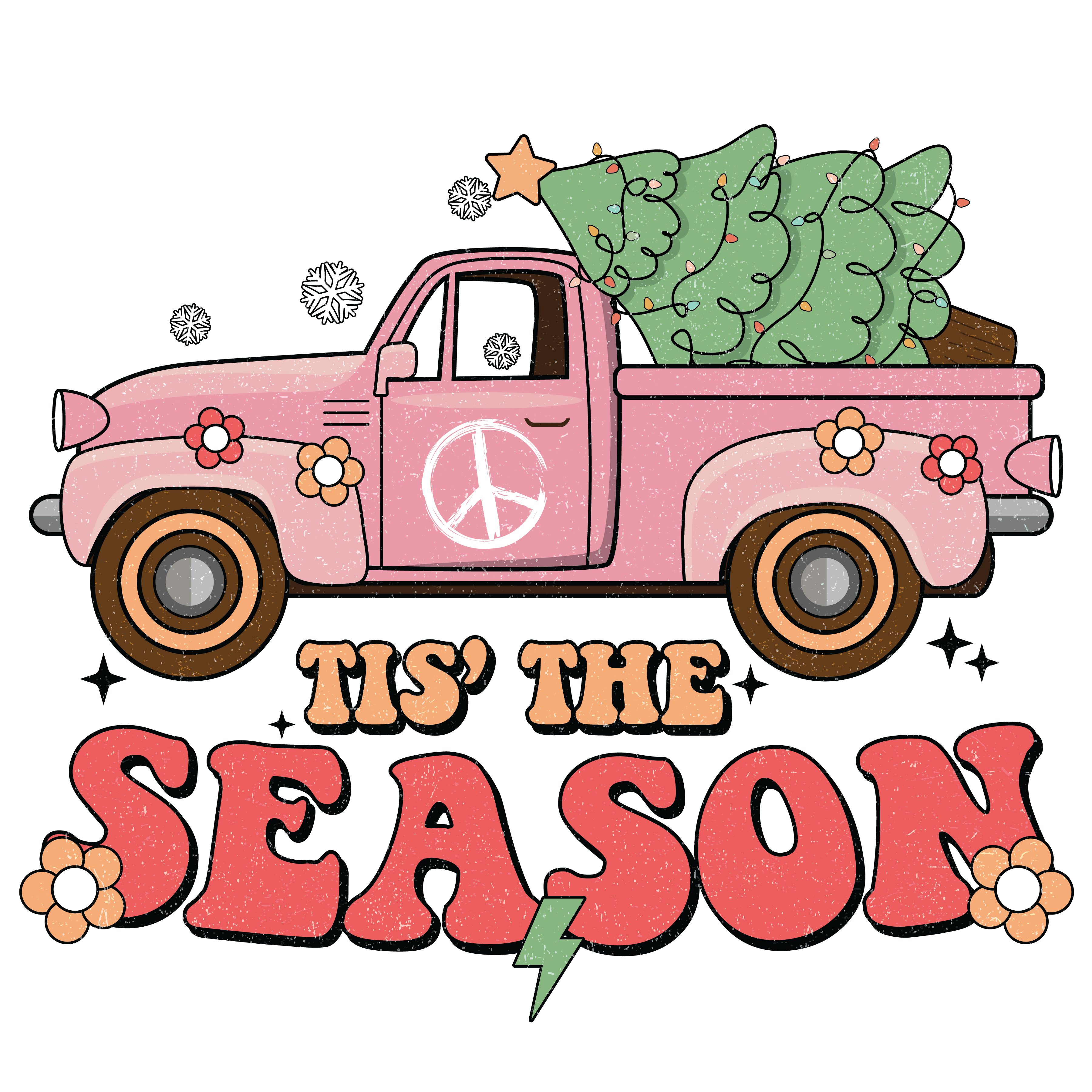 Tis the Season Christmas Truck Design | DTF Jersey
