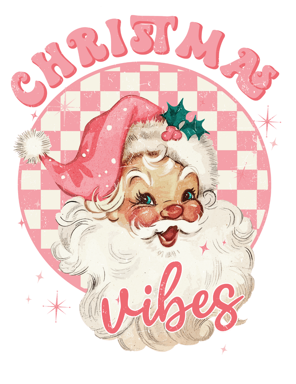 Christmas Vibes Design DTF-Ready to Press (V2) | DTF Jersey