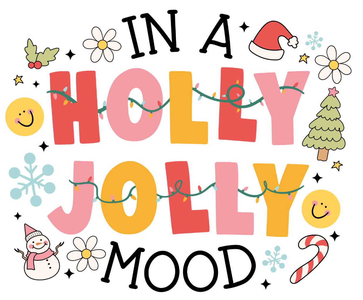 Holly Jolly Christmas Design DTF-Ready (V2) | DTF Jersey