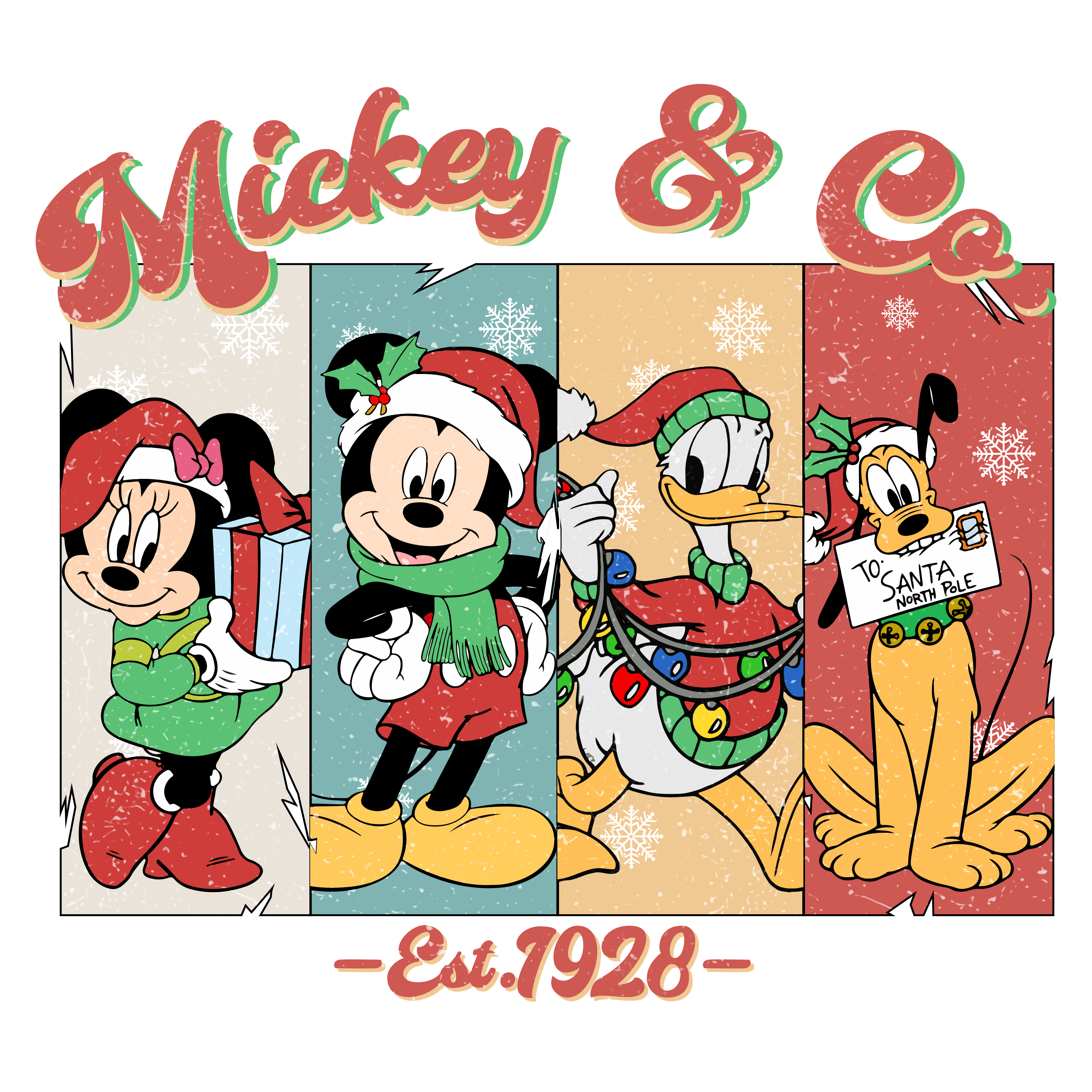 Mickey Co Est 1928 Christmas Design | DTF Jersey