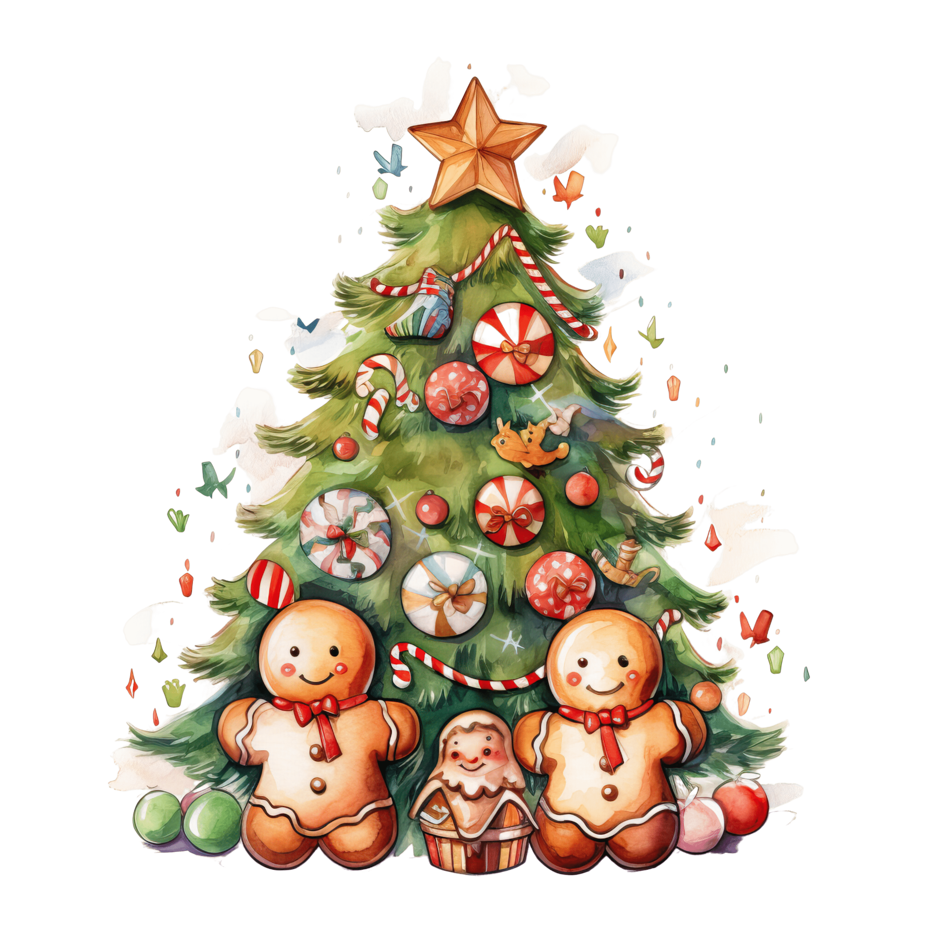 Christmas Gingerbread Tree Design | DTF Jersey