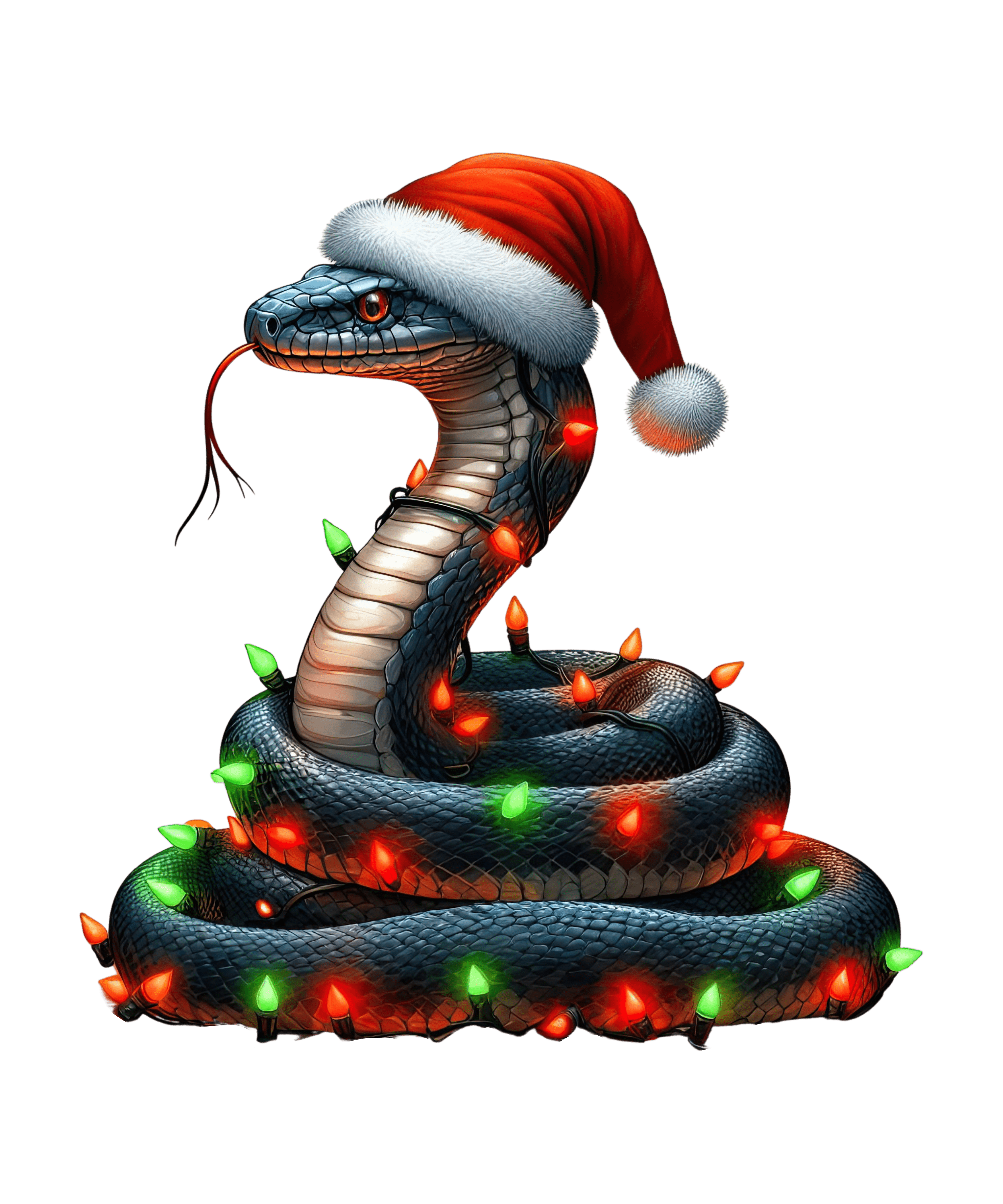 Christmas Snake Tree Design - DTF Ready To Press