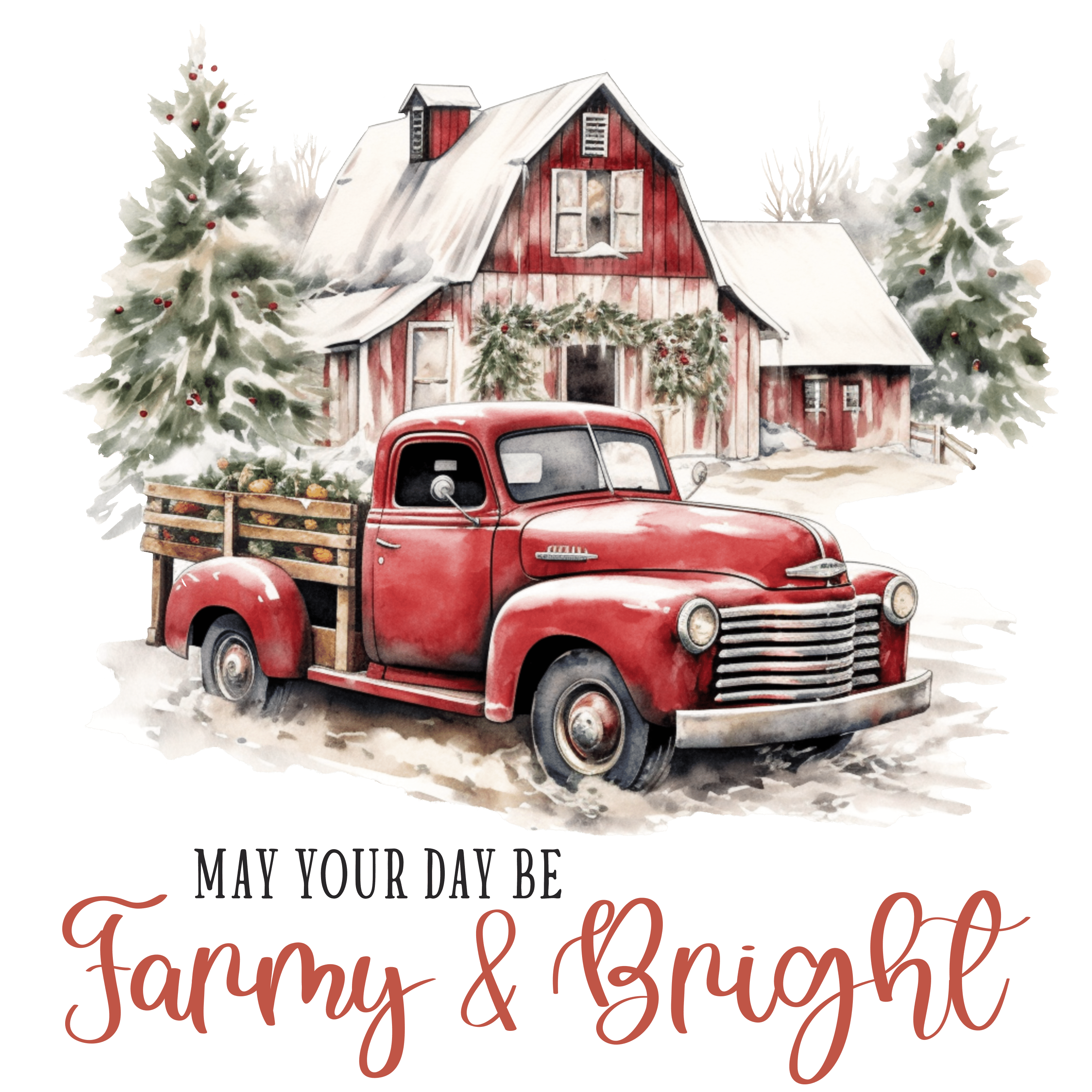 Farmy and Bright Christmas Design | DTF Jersey