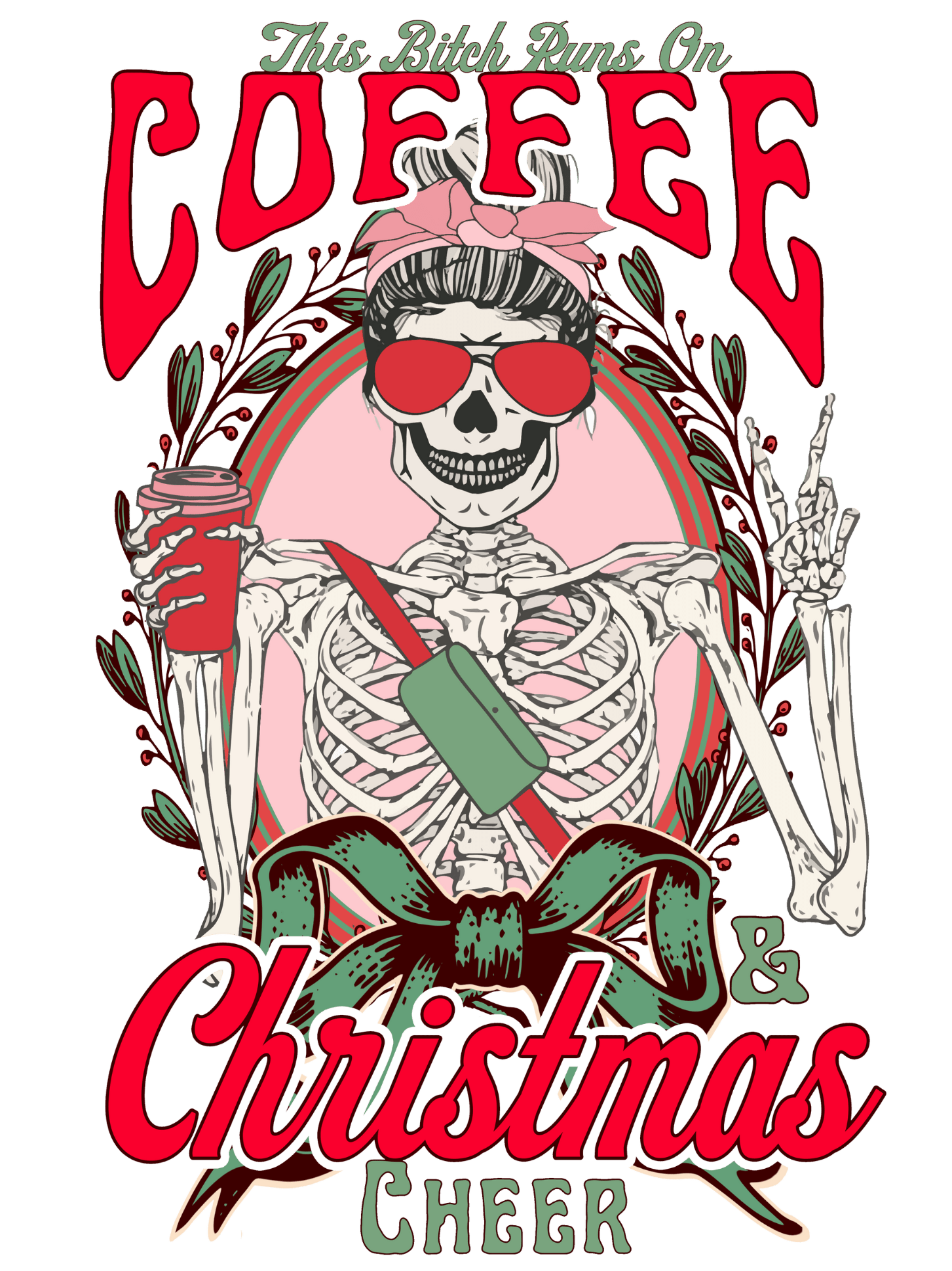 Coffee Christmas Design - DTF Ready To Press
