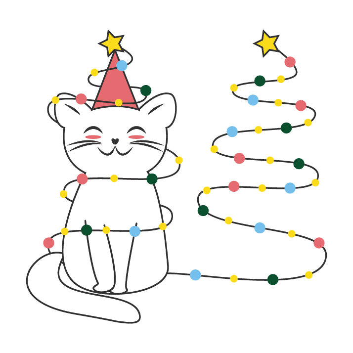Christmas Cat Tree Design DTF-Ready to Press | DTF Jersey