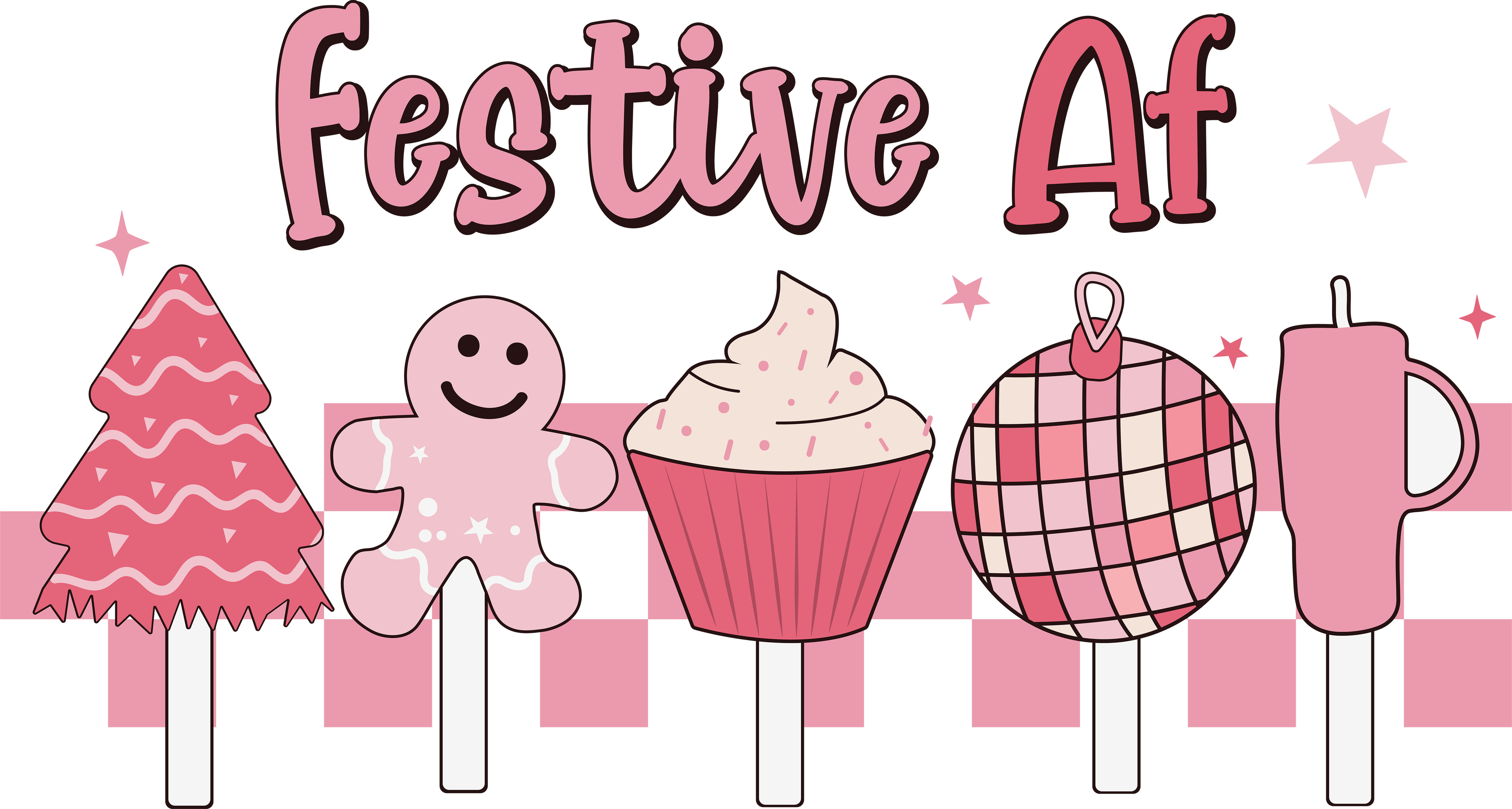 Festive AF Christmas Design DTF-Ready to Press | DTF Jersey