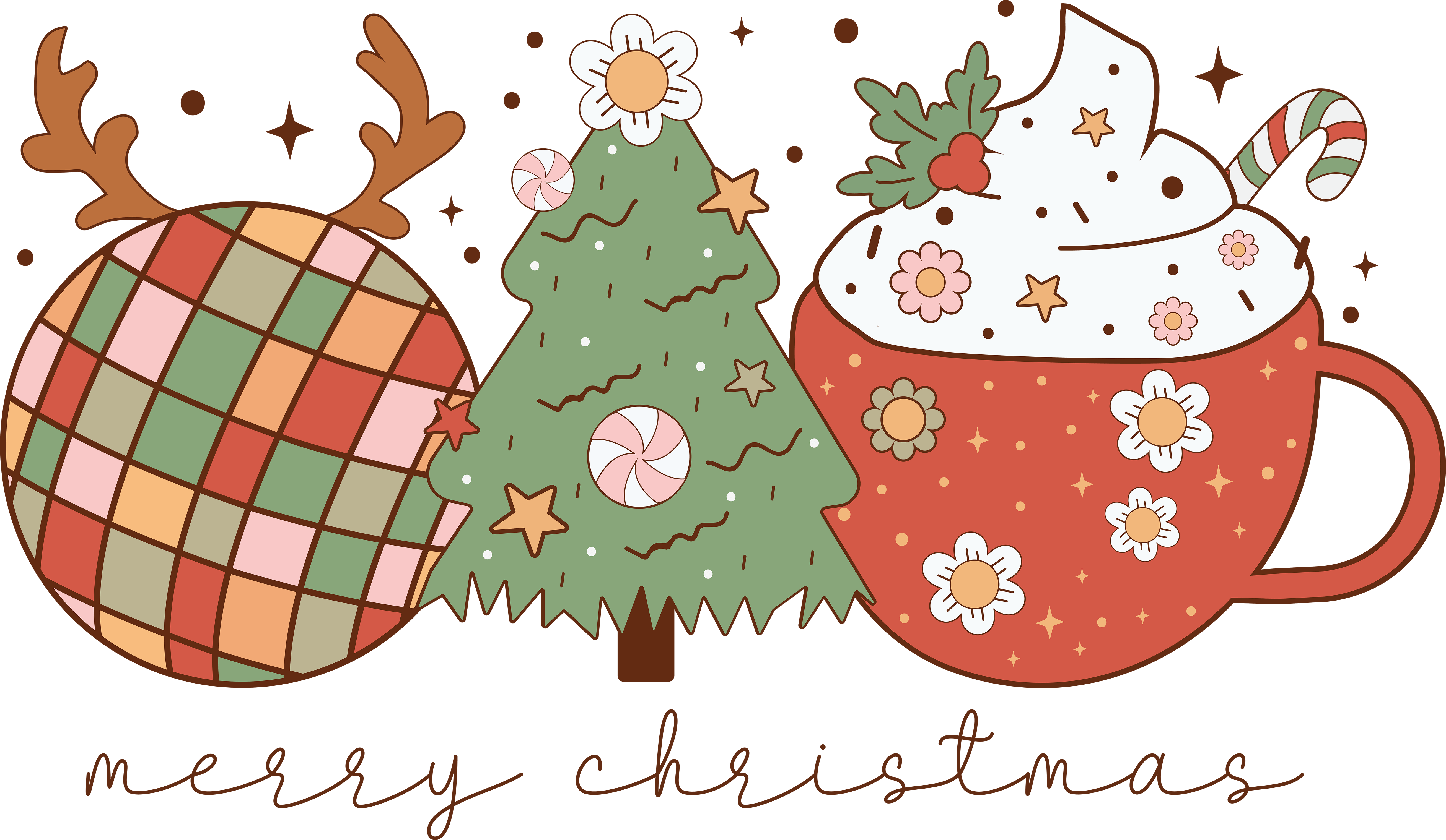 Merry Christmas DTF Design - Ready to Press V19 | DTF Jersey