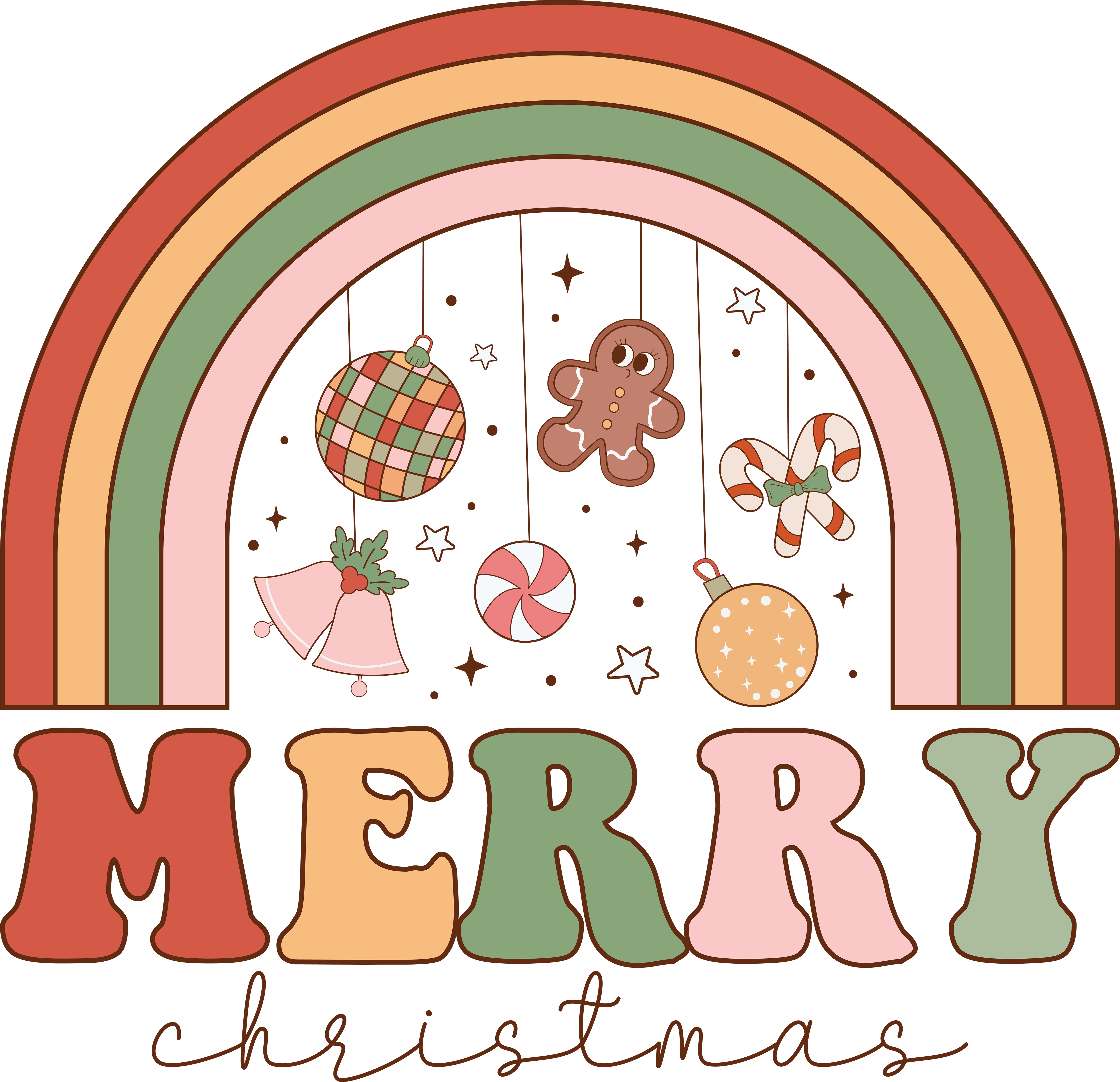 Merry Christmas DTF Design - Ready to Press V18 | DTF Jersey