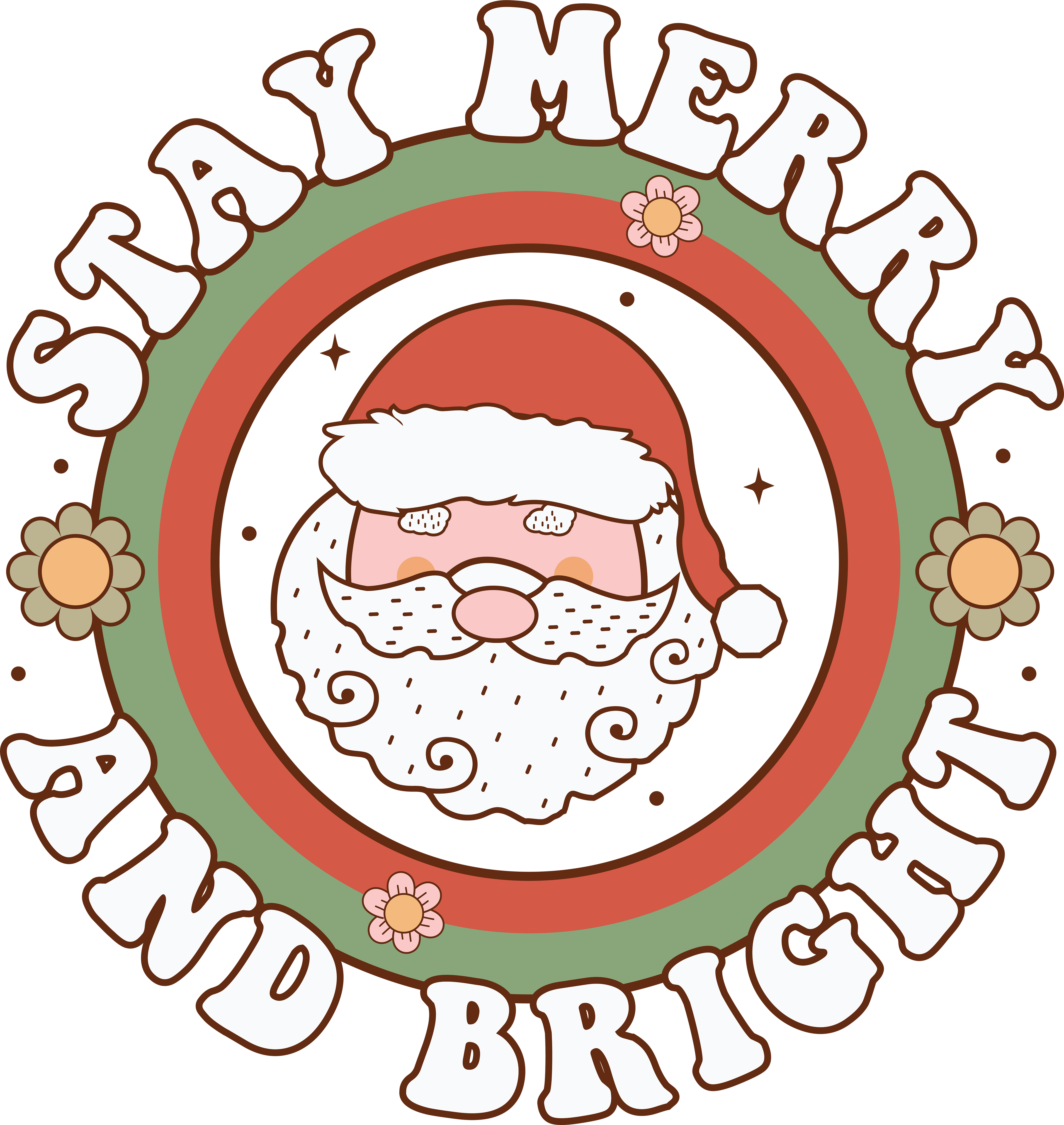 Stay Merry and Bright Christmas Design | DTF Jersey