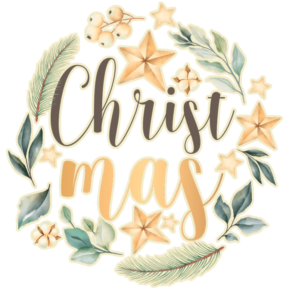 Fancy Christmas Design - DTF Ready To Press