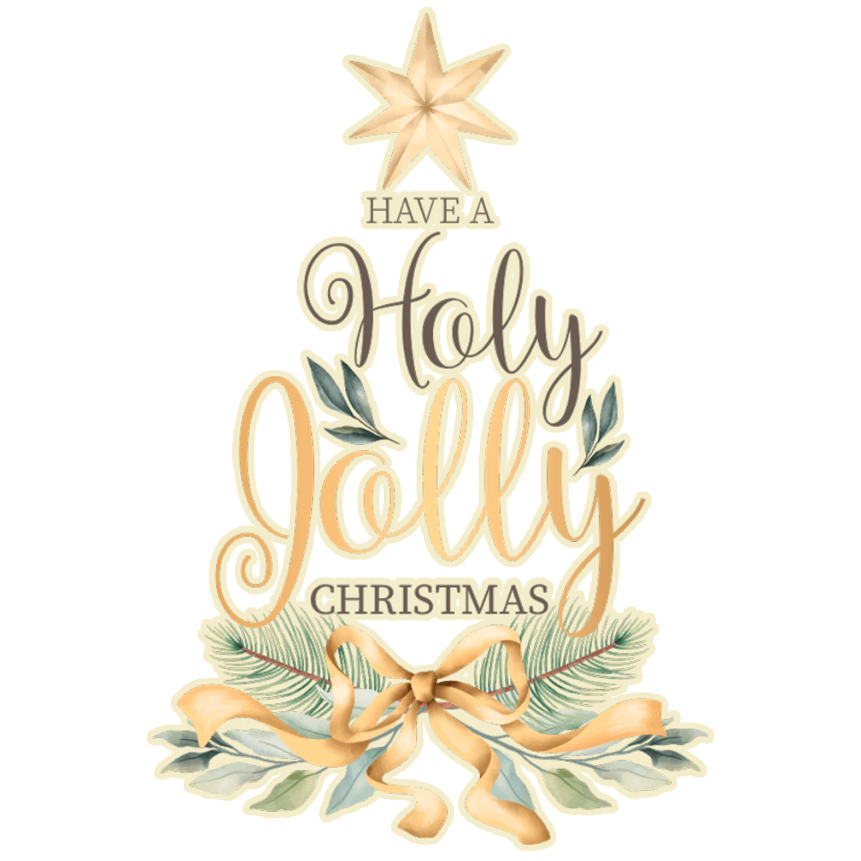 Holly Jolly Christmas Design DTF-Ready (V1) | DTF Jersey