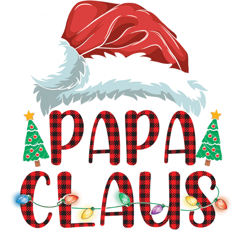Papa Claus Christmas Design - DTF Ready To Press
