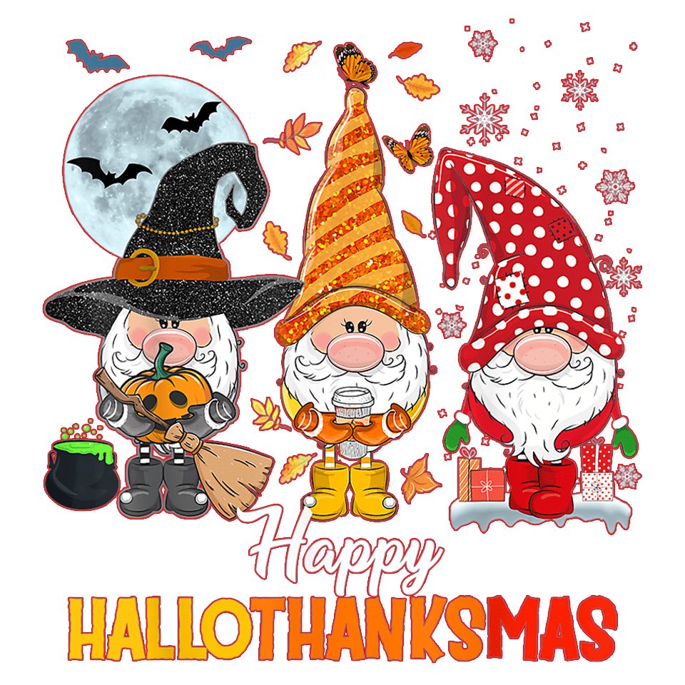 Happy Hallothanksmas DTF-Ready to Press (V2) | DTF Jersey