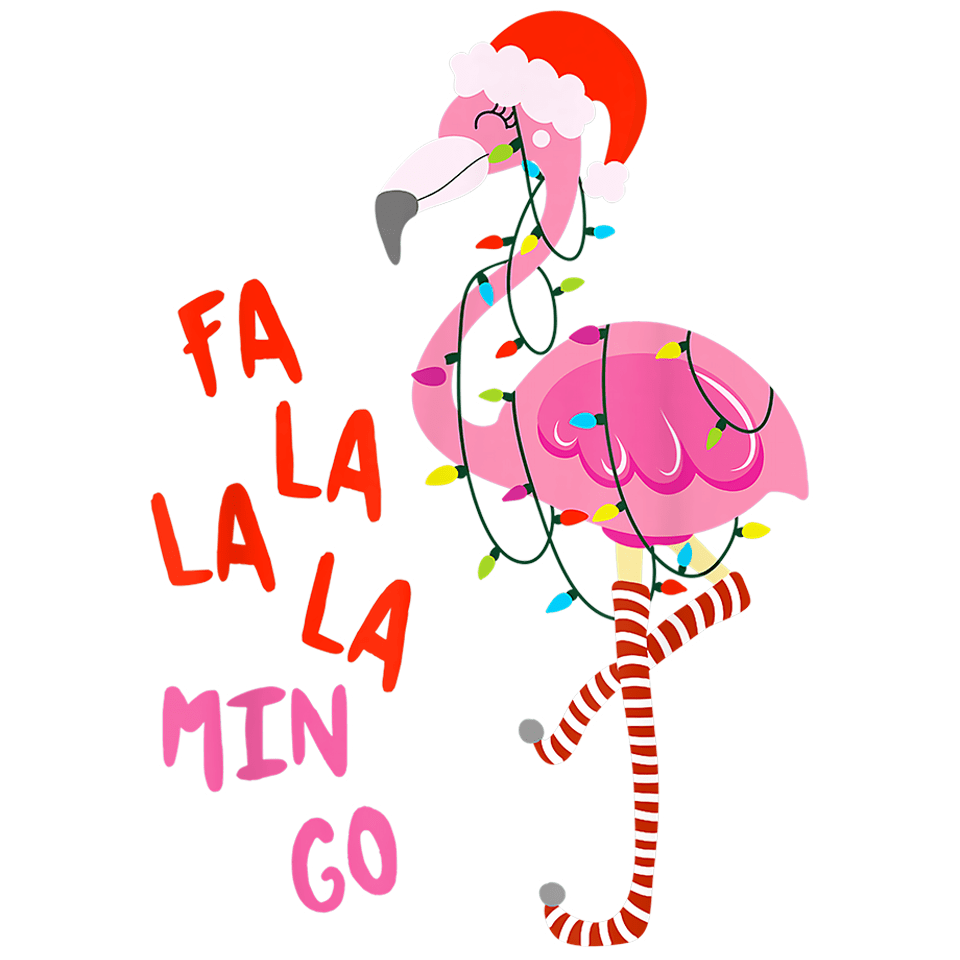 Christmas Flamingo Design DTF-Ready Press (V1) | DTF Jersey