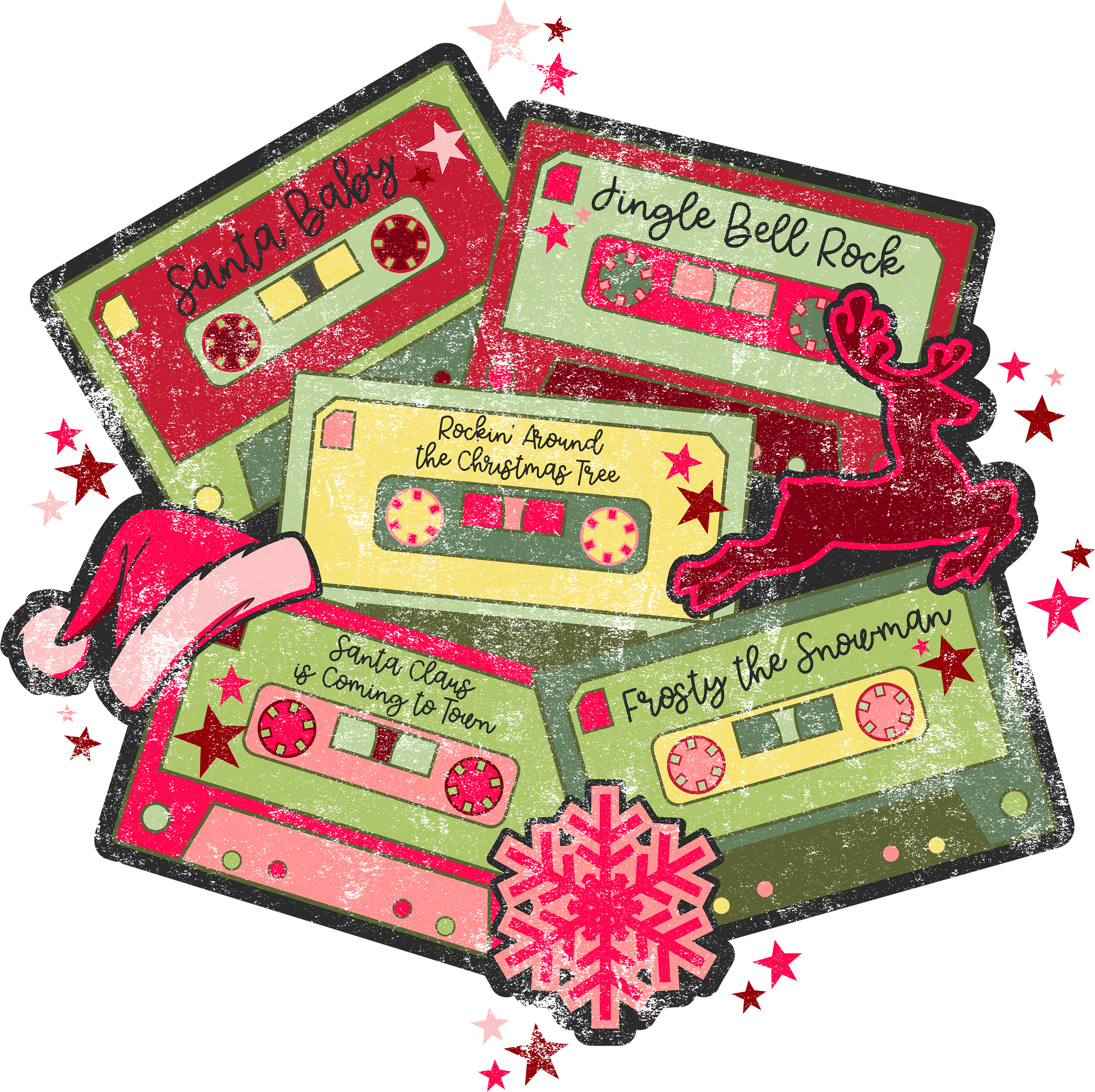 Christmas Tape Design - DTF Ready To Press