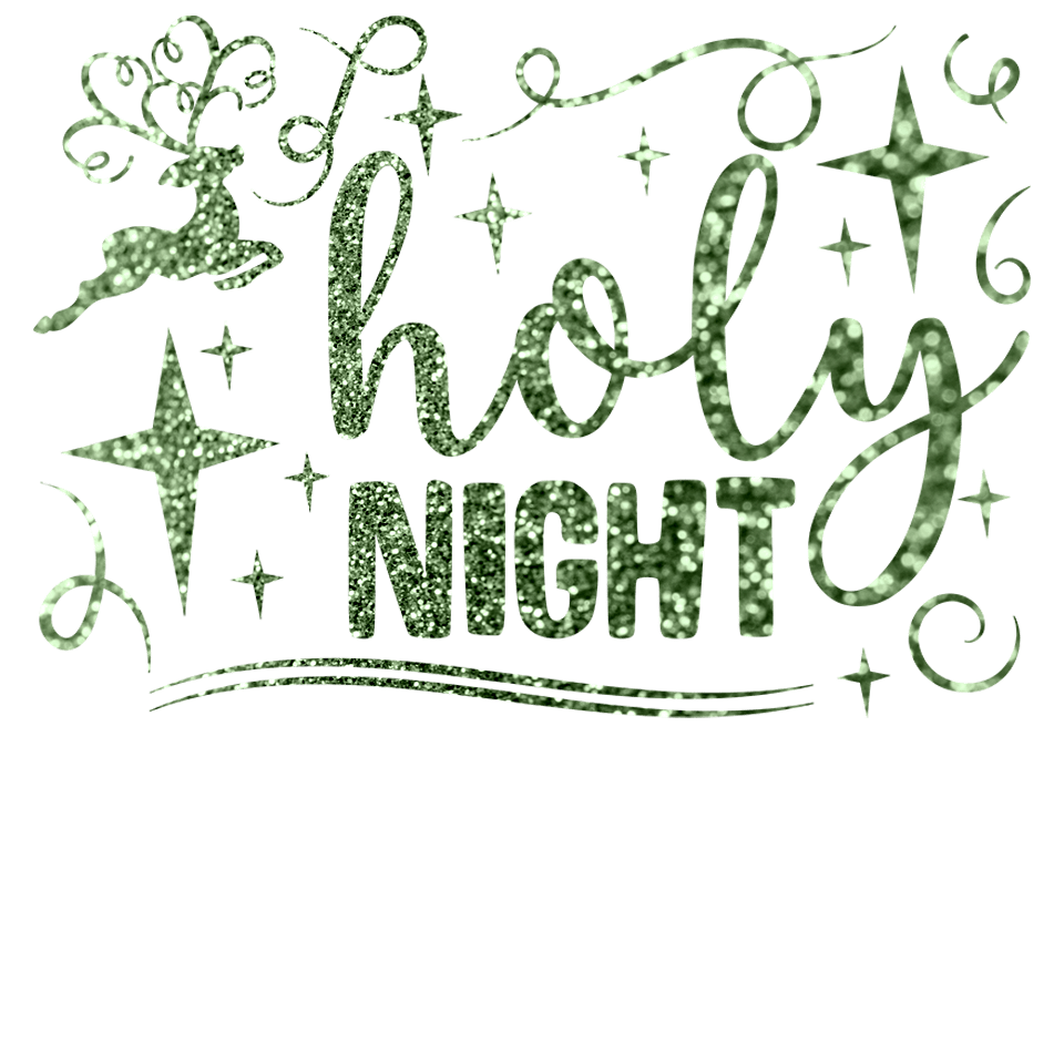 Holy Night Christmas Design - DTF Ready To Press