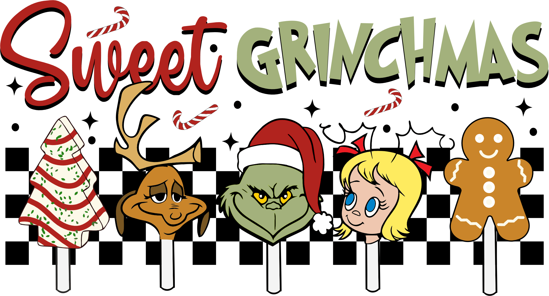 Sweet Grinchmas Design - DTF Ready To Press