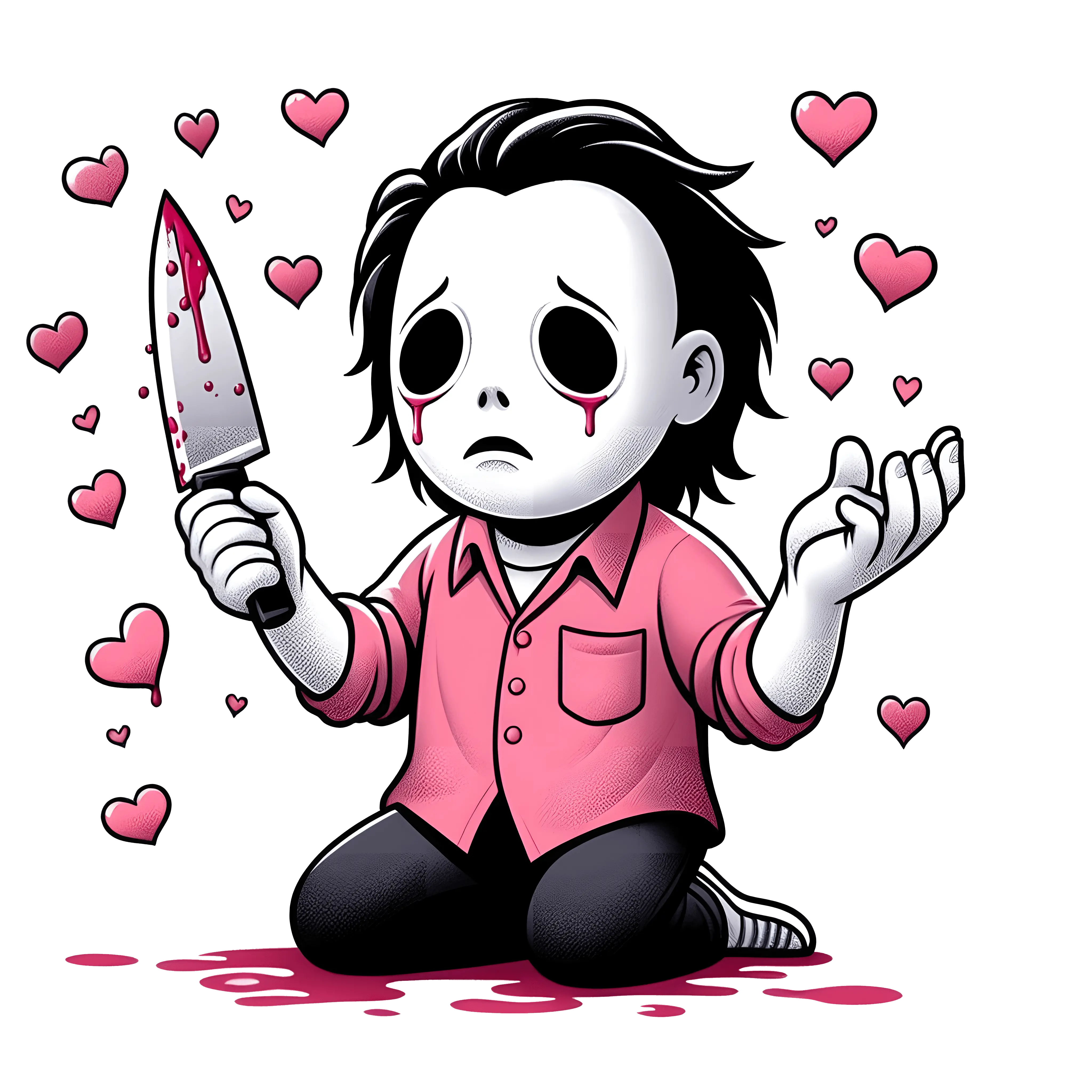 Michael Myers Valentine's Design - DTF Ready To Press - DTF Dallas 