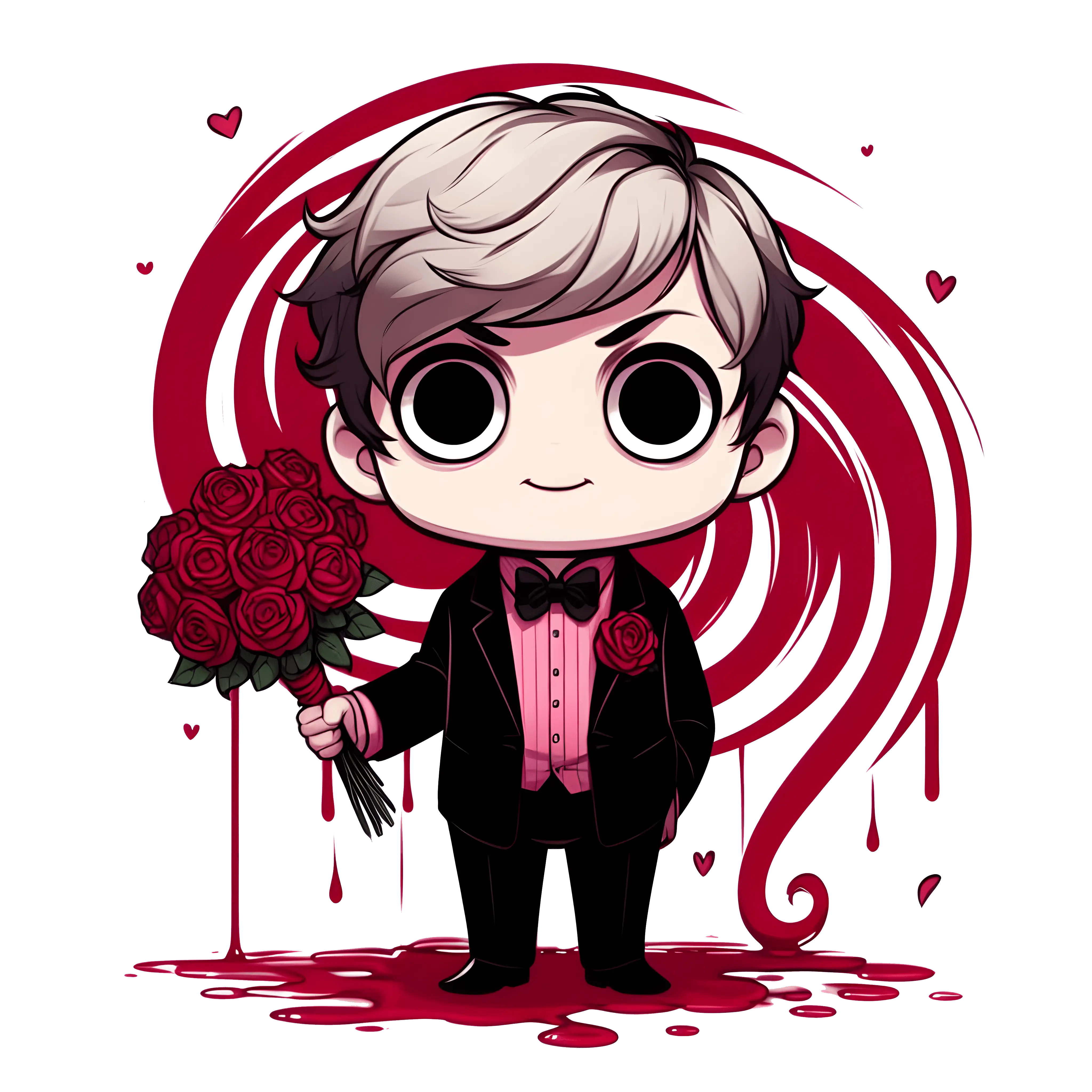 Chibi Style Valentine's Design - DTF Ready To Press - DTF Dallas 