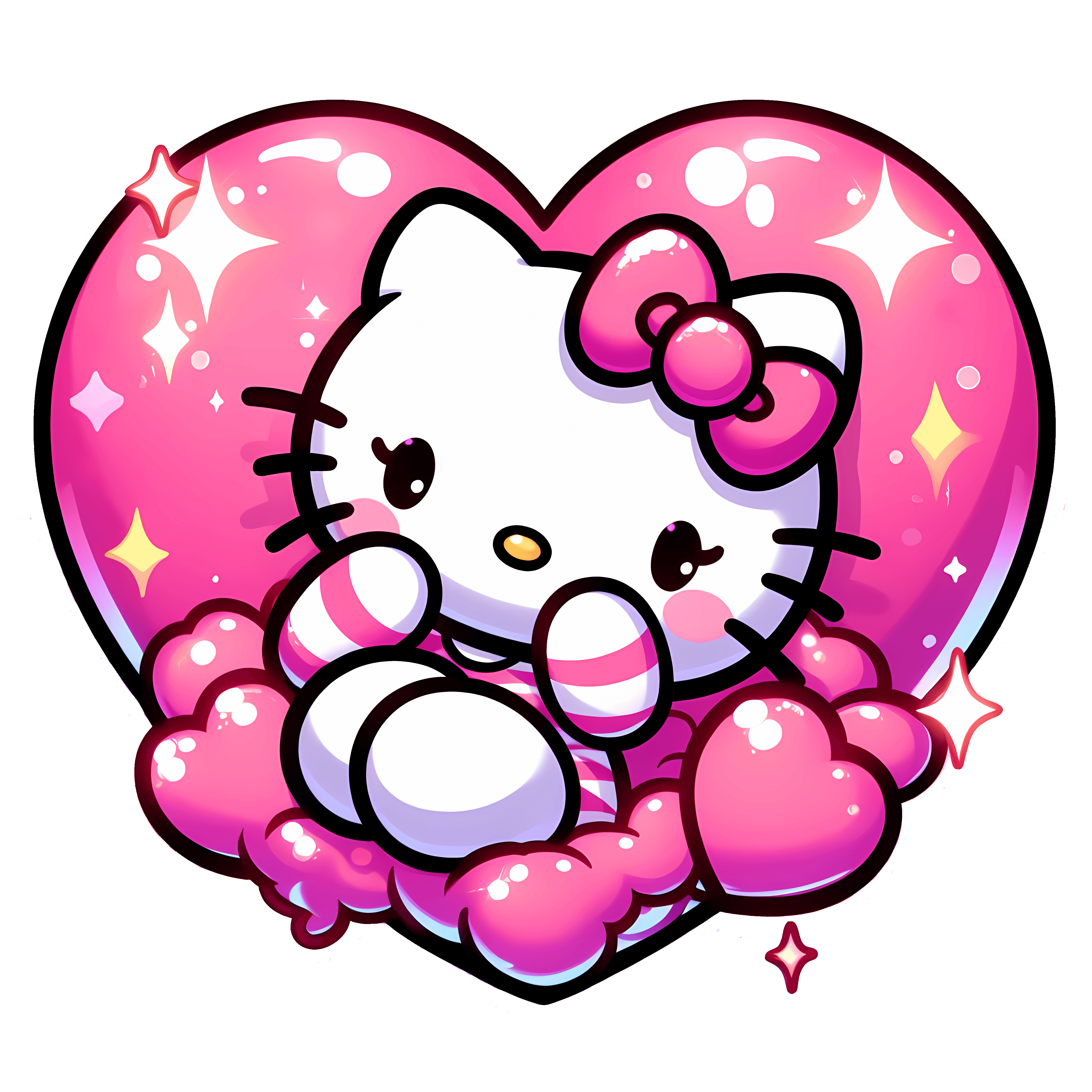 Hello Kity Valentine's Design - DTF Ready To Press