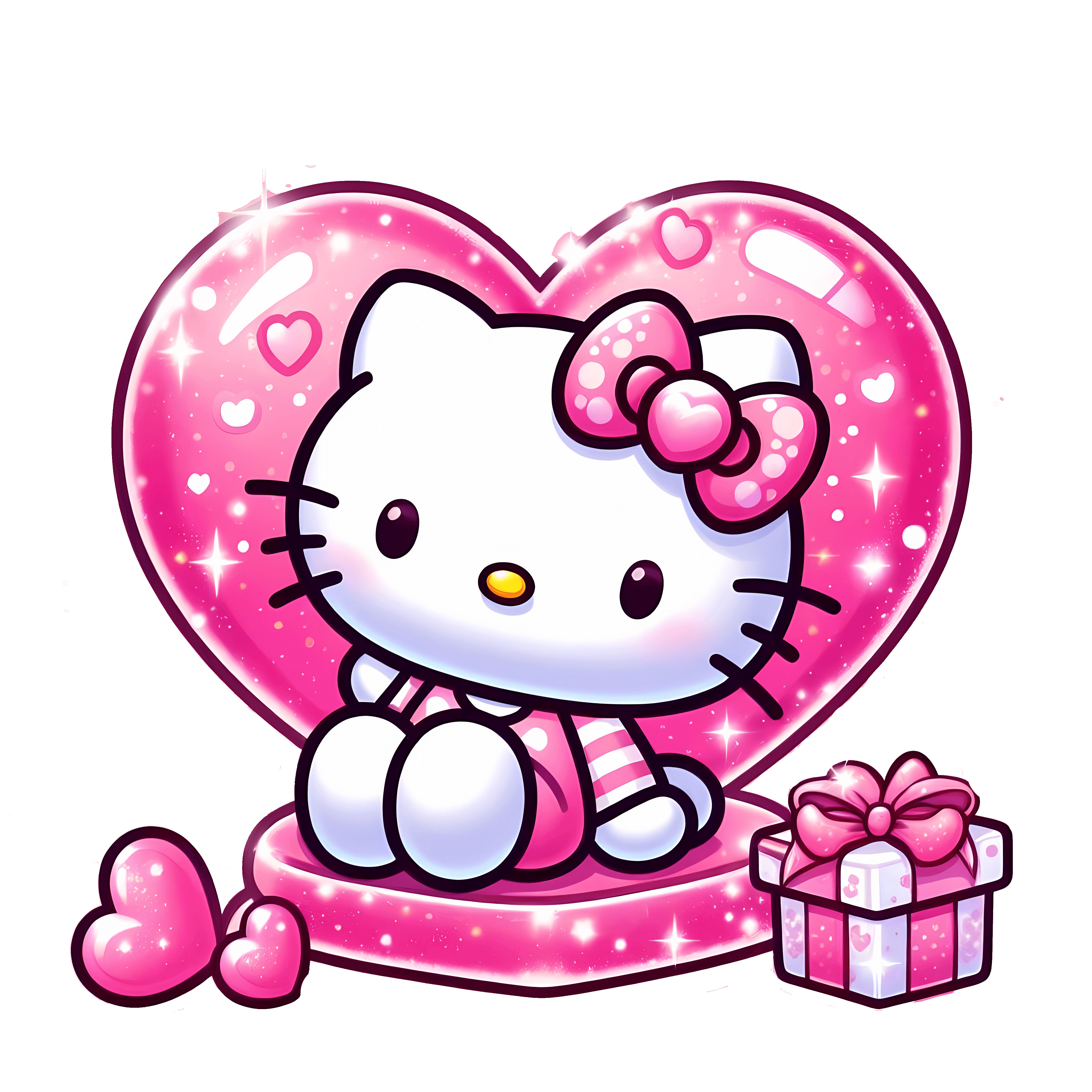 Hello Kity Valentine's Design - DTF Ready To Press