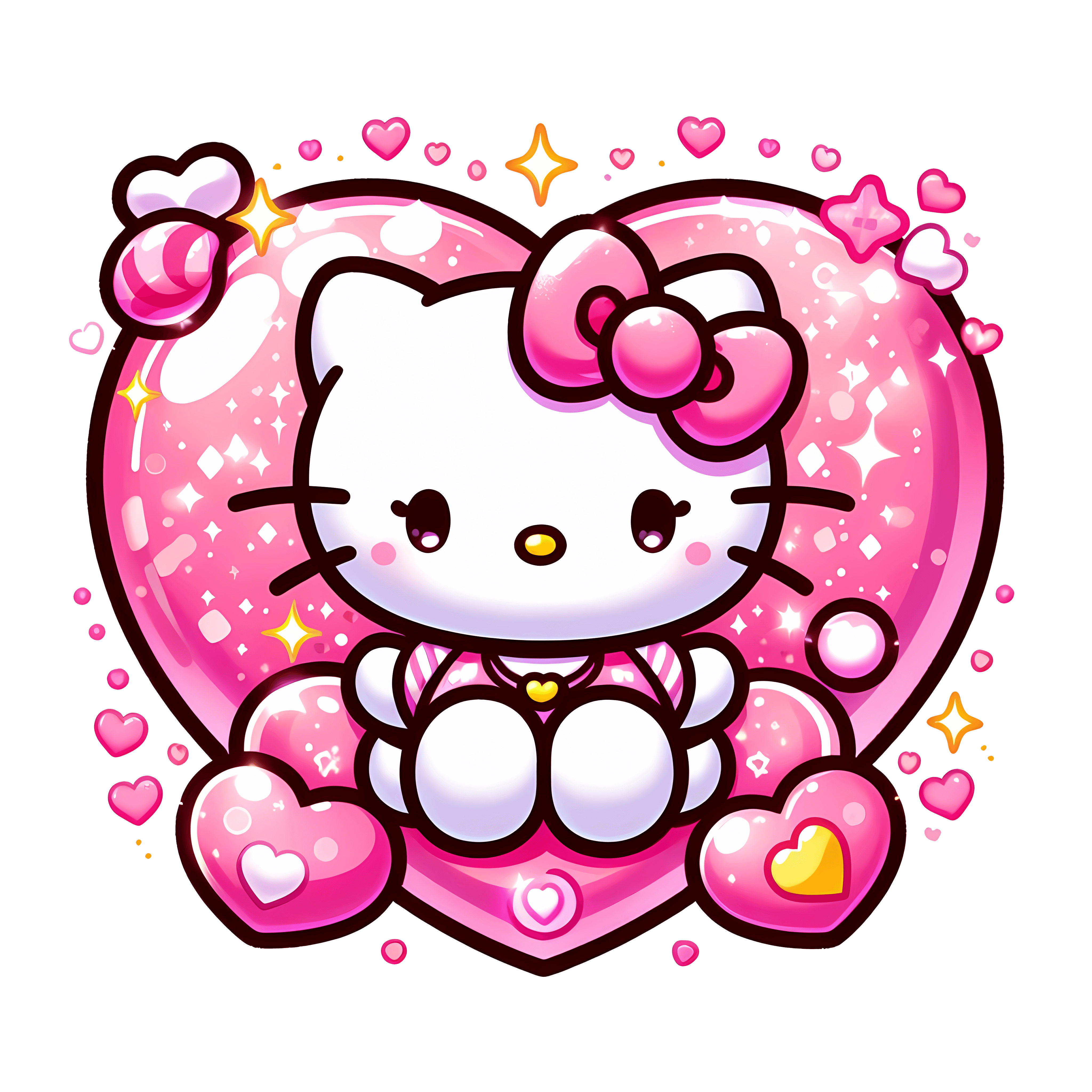 Hello Kity Valentine's Design - DTF Ready To Press