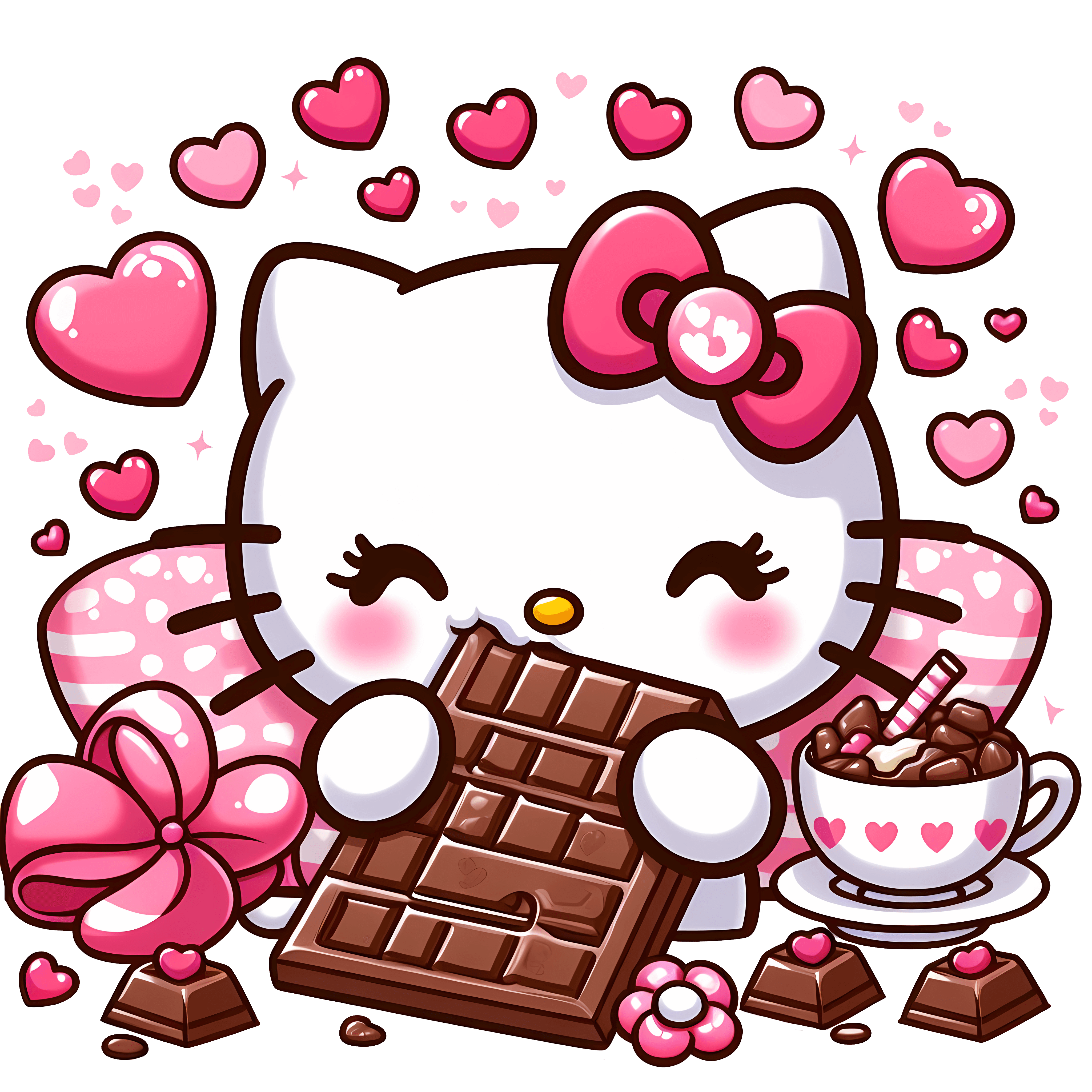 Hello Kity Valentine's Design - DTF Ready To Press
