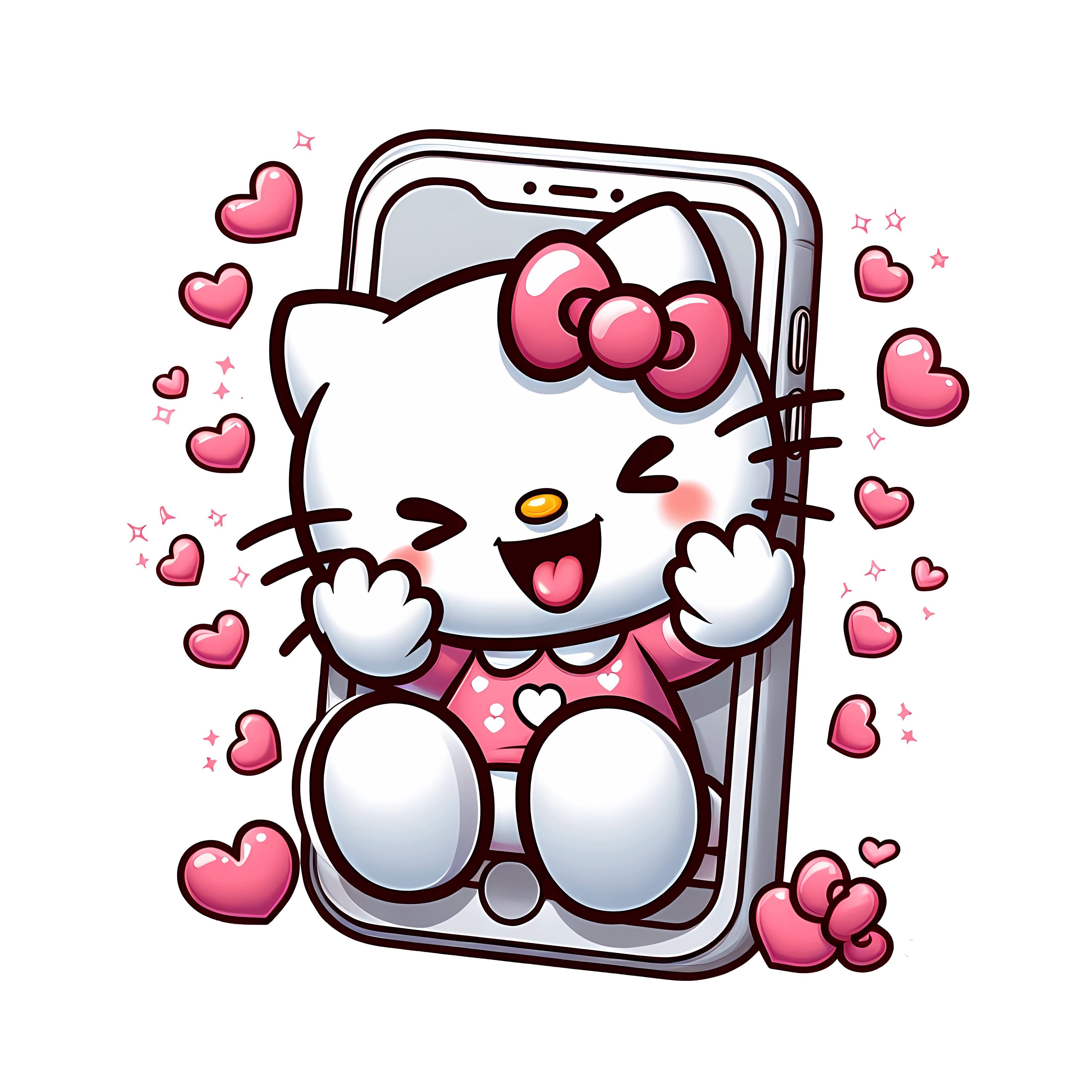 Hello Kity Valentine's Design - DTF Ready To Press