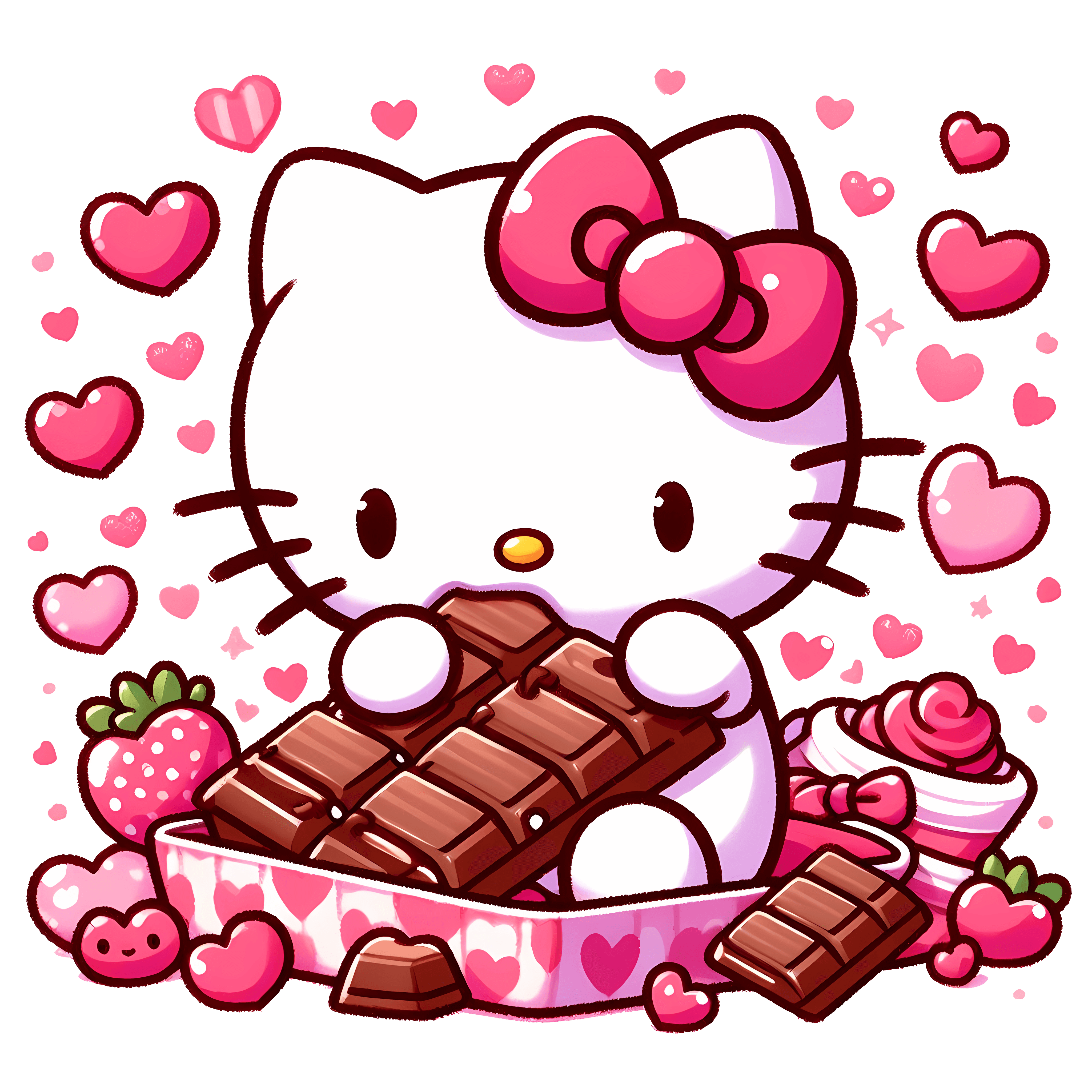 Hello Kity Valentine's Design - DTF Ready To Press