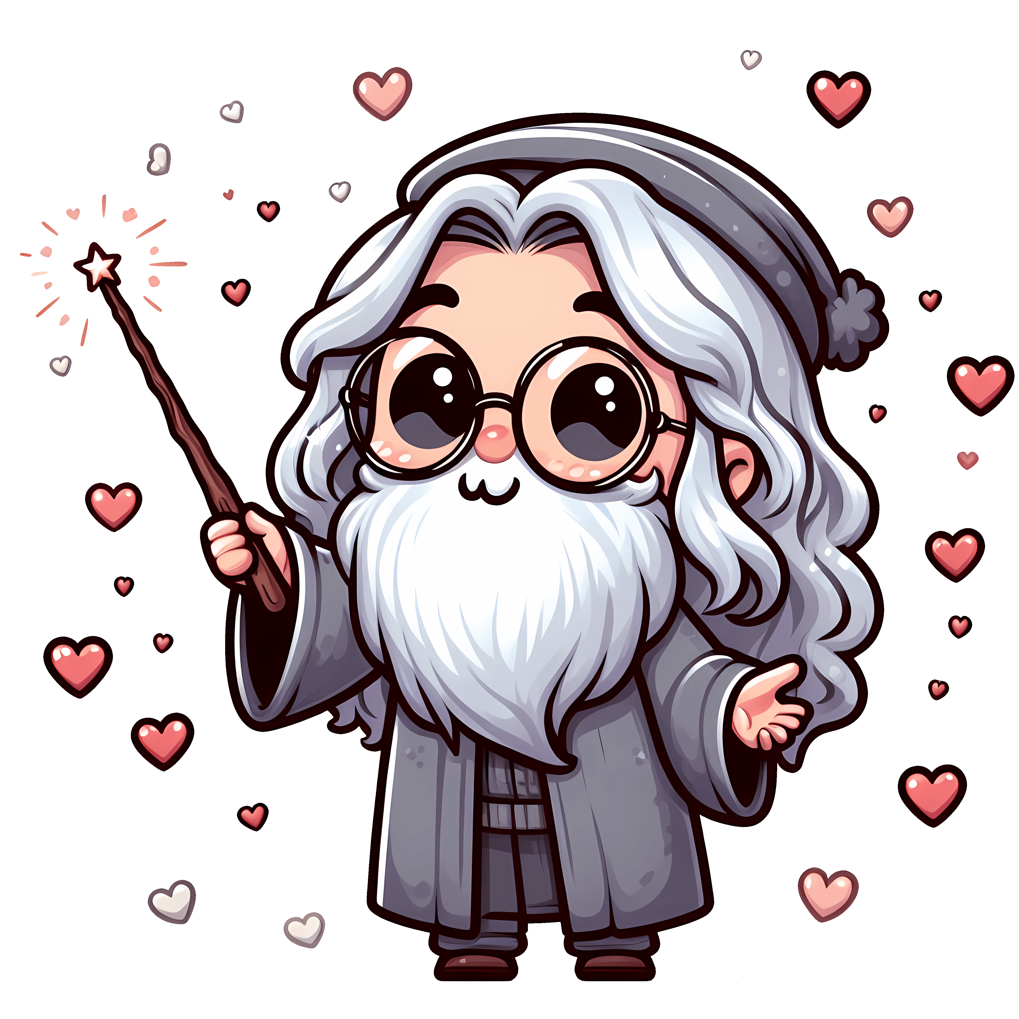 Dumbledore Valentine's Design - DTF Ready To Press