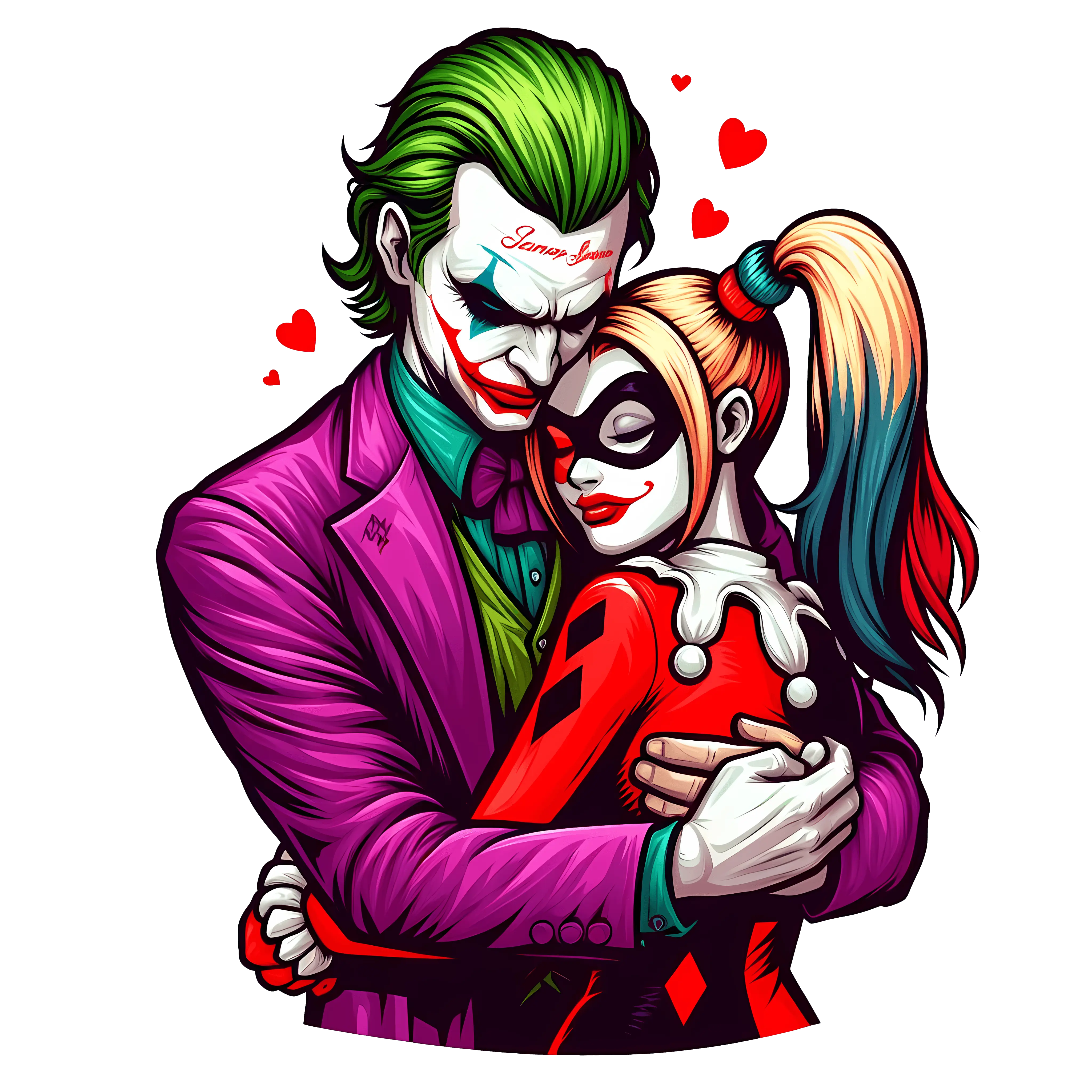 Joker and Harley Valentine's Design - DTF Ready To Press (Copy) - DTF Dallas 