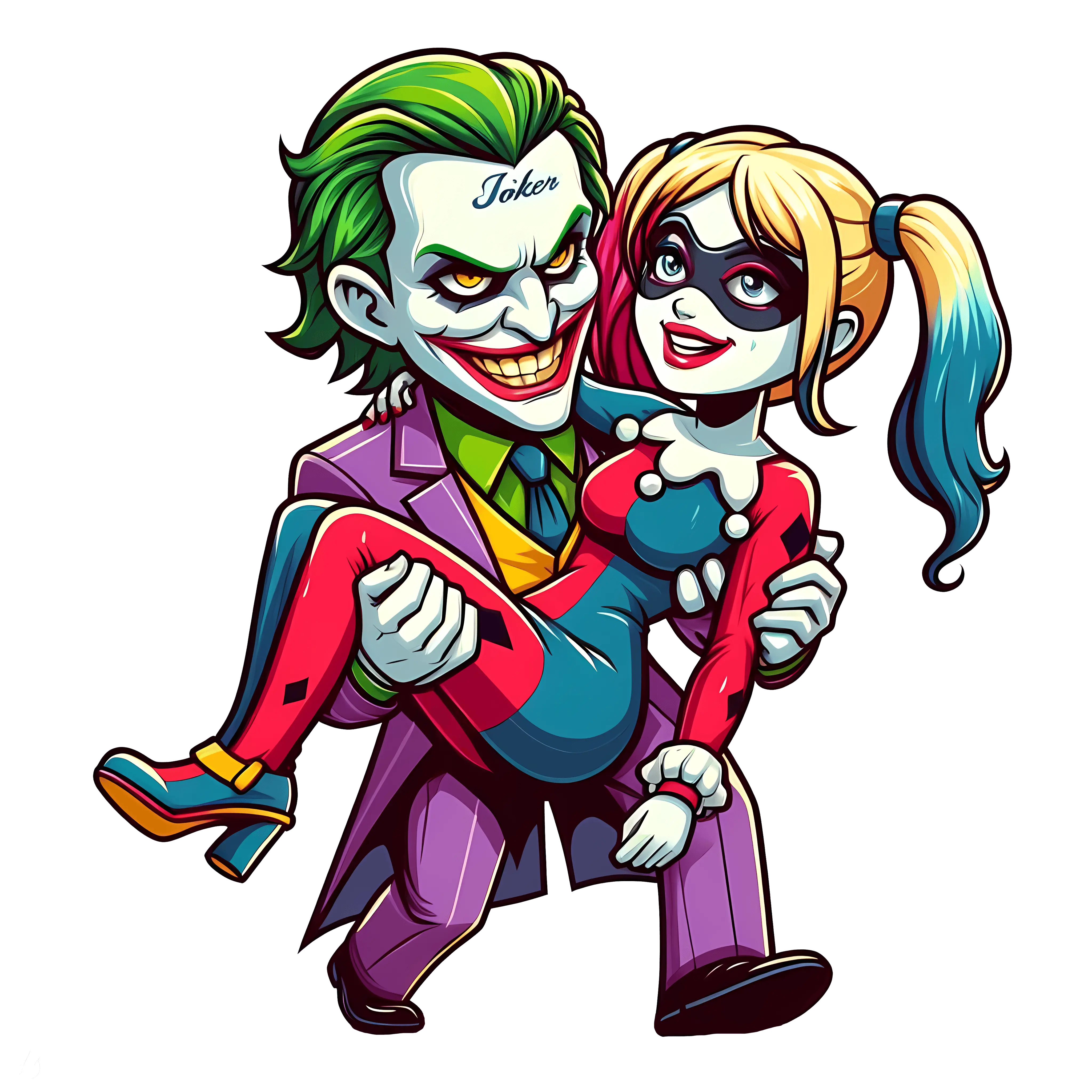 Joker and Harley Quinn Valentine's Design - DTF Ready To Press - DTF Dallas 