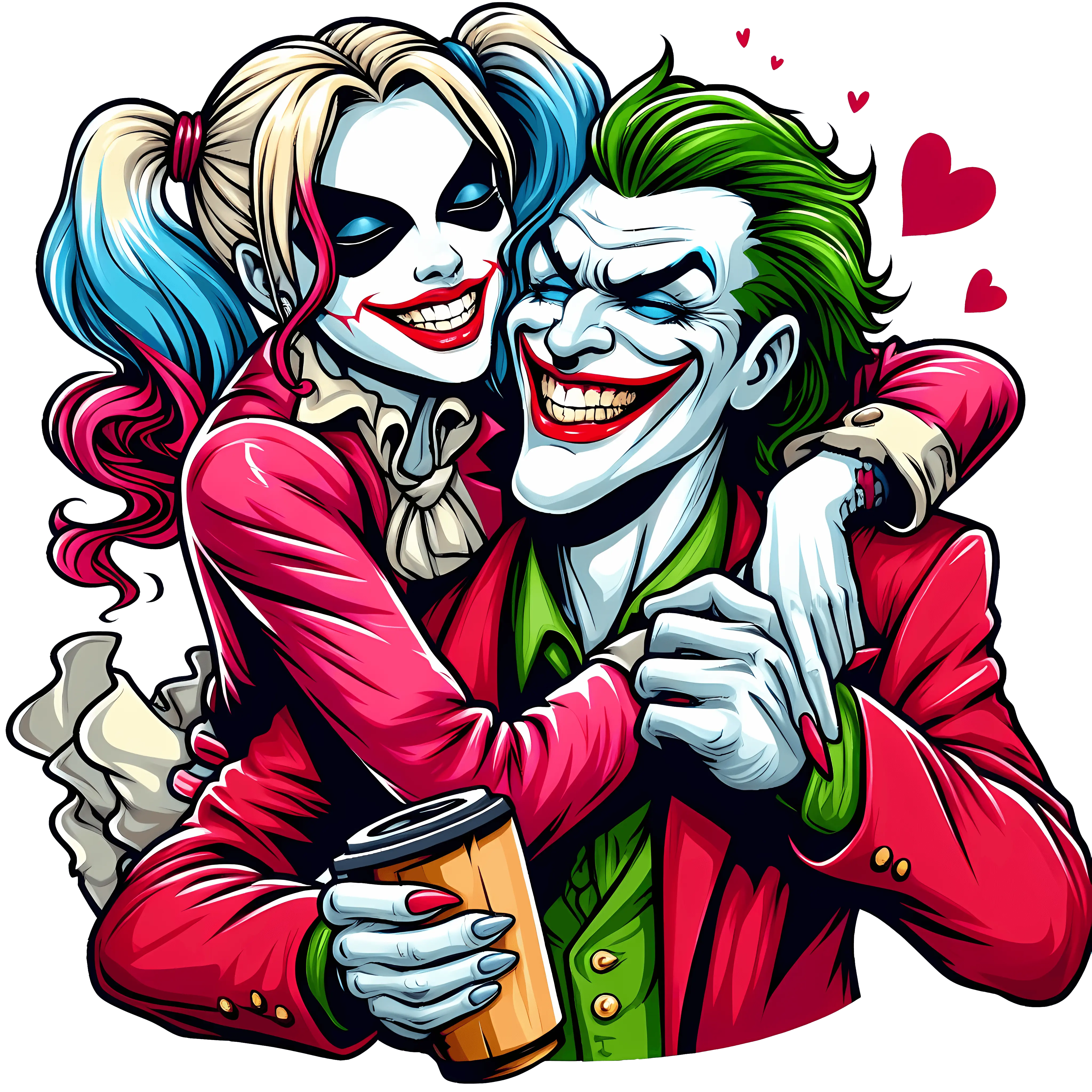 Joker and Harley Quinn Valentine's Design - DTF Ready To Press - DTF Dallas 