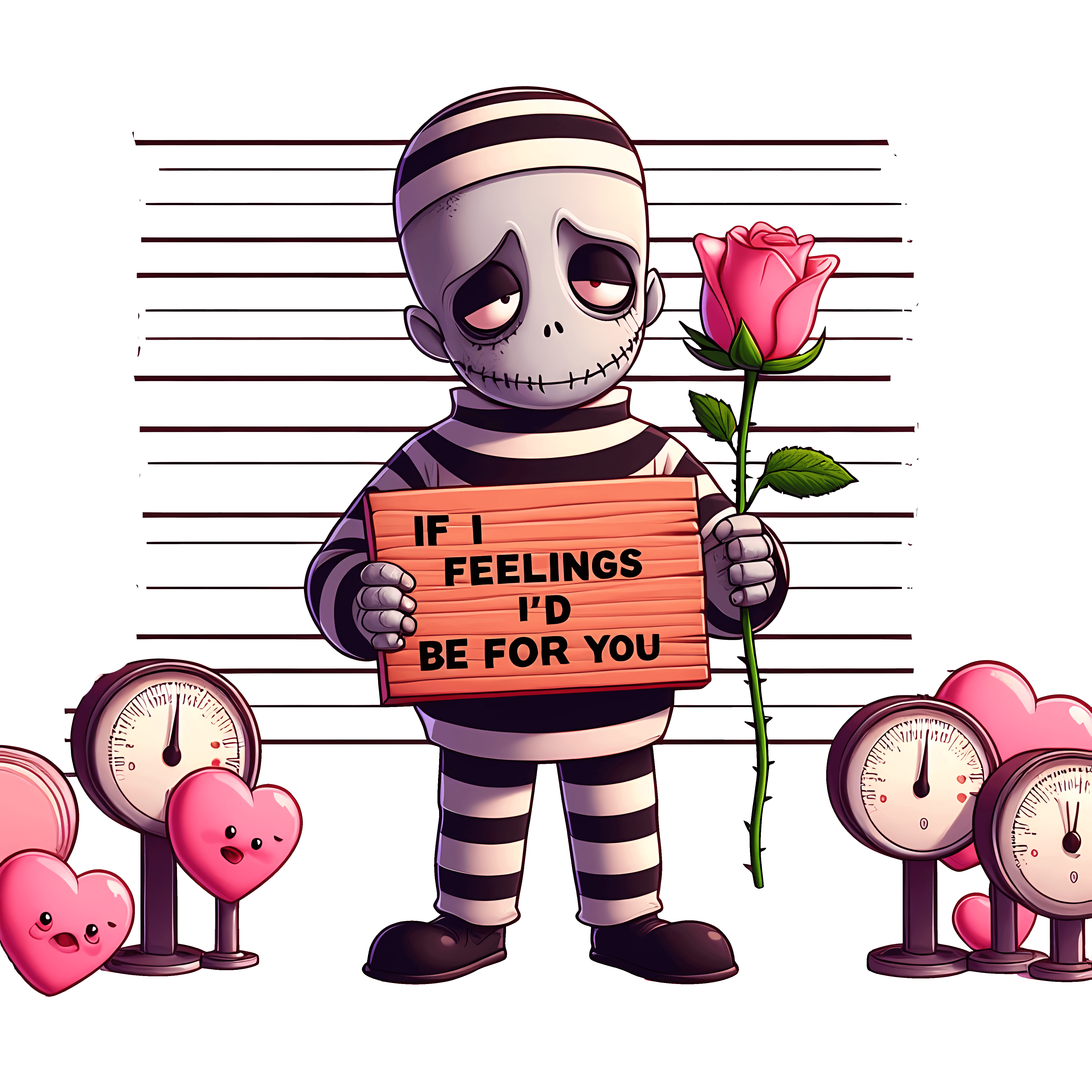 If I Feelings They'd Be For You Valentine's Design - DTF Ready To Press
