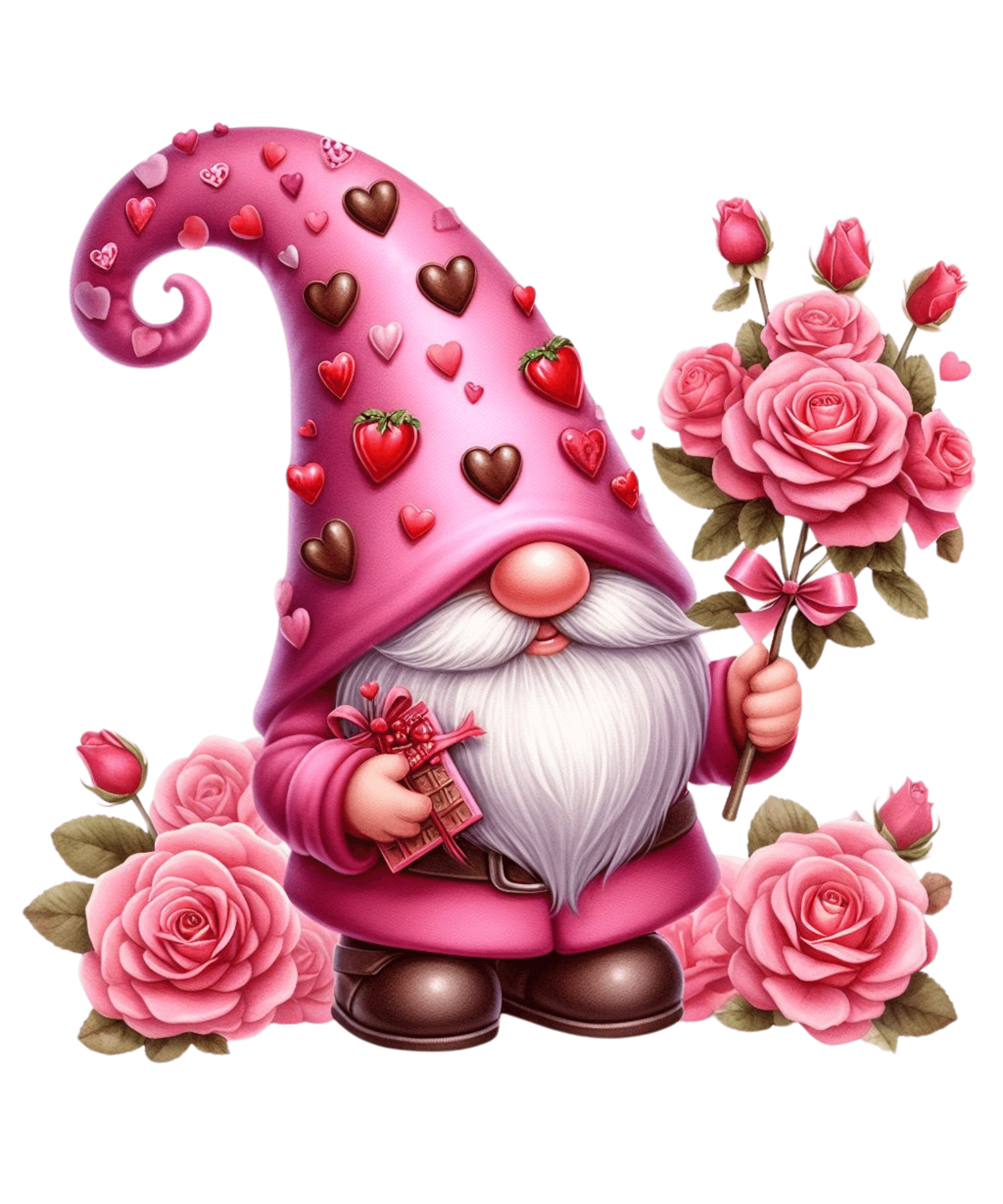 Gnome Valentine's Design - DTF Ready To Press