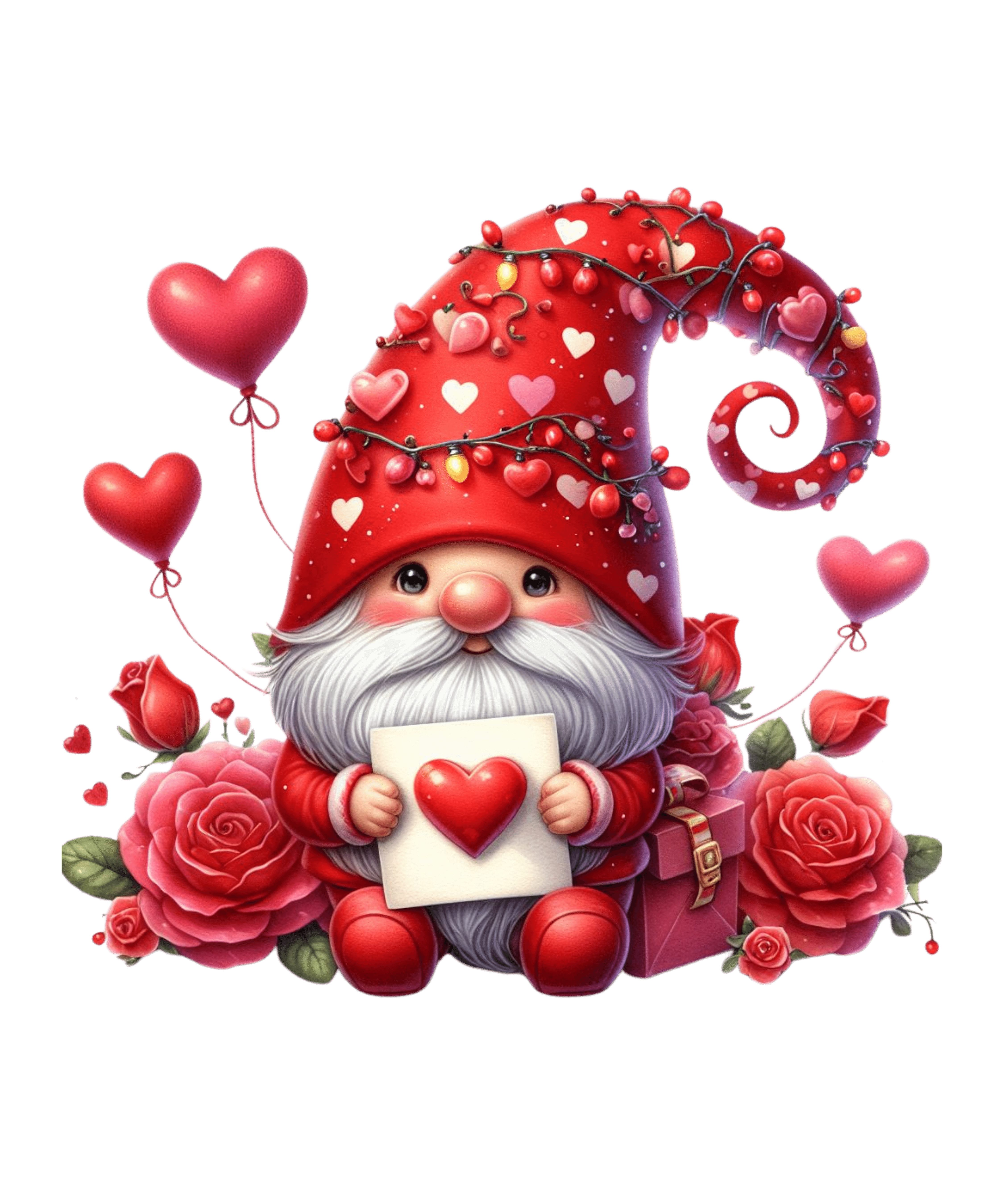 Gnome Valentine's Design - DTF Ready To Press