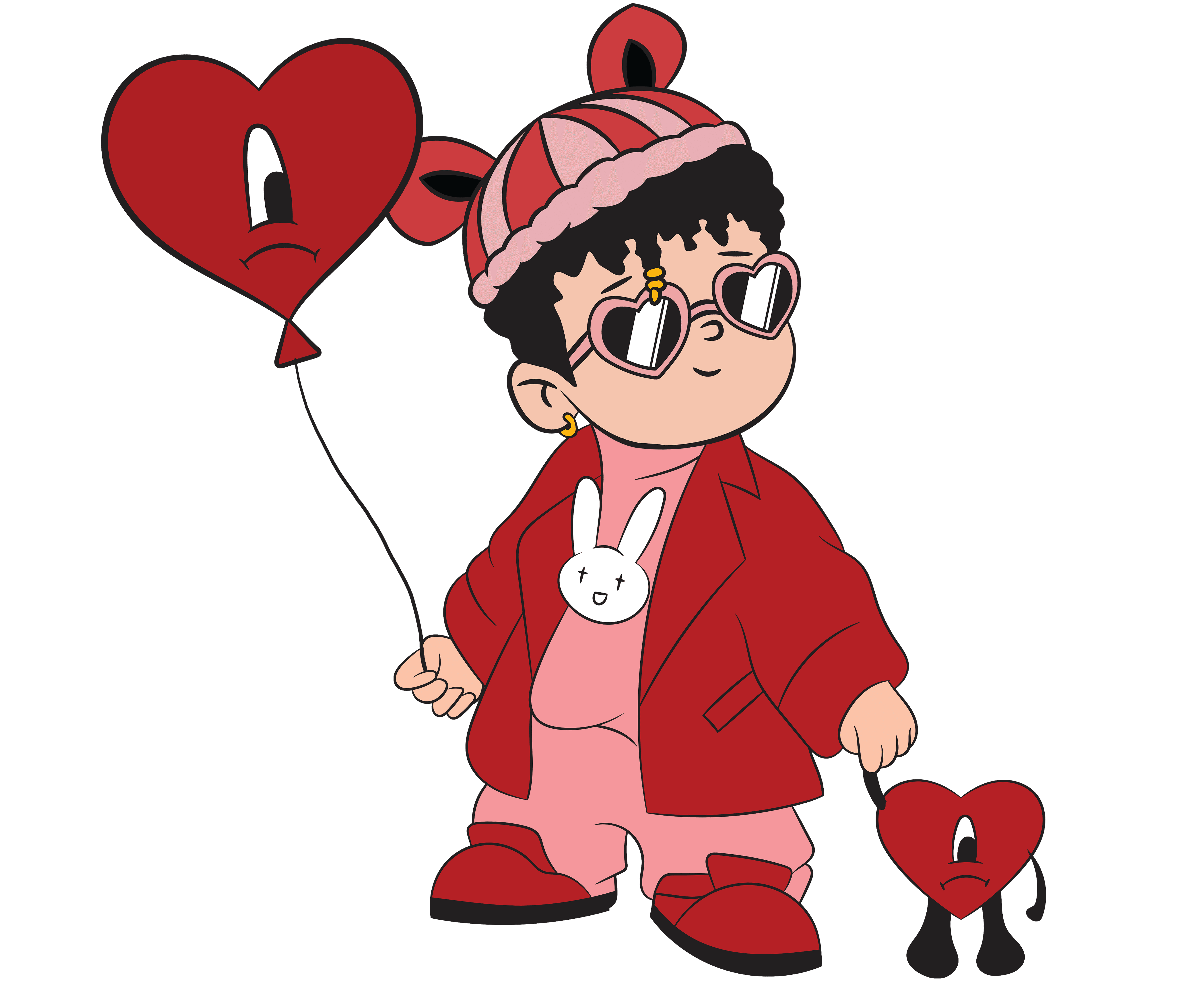 Bebesota Bebecits Friktona Bunny Valentine's Design - DTF Ready To Press