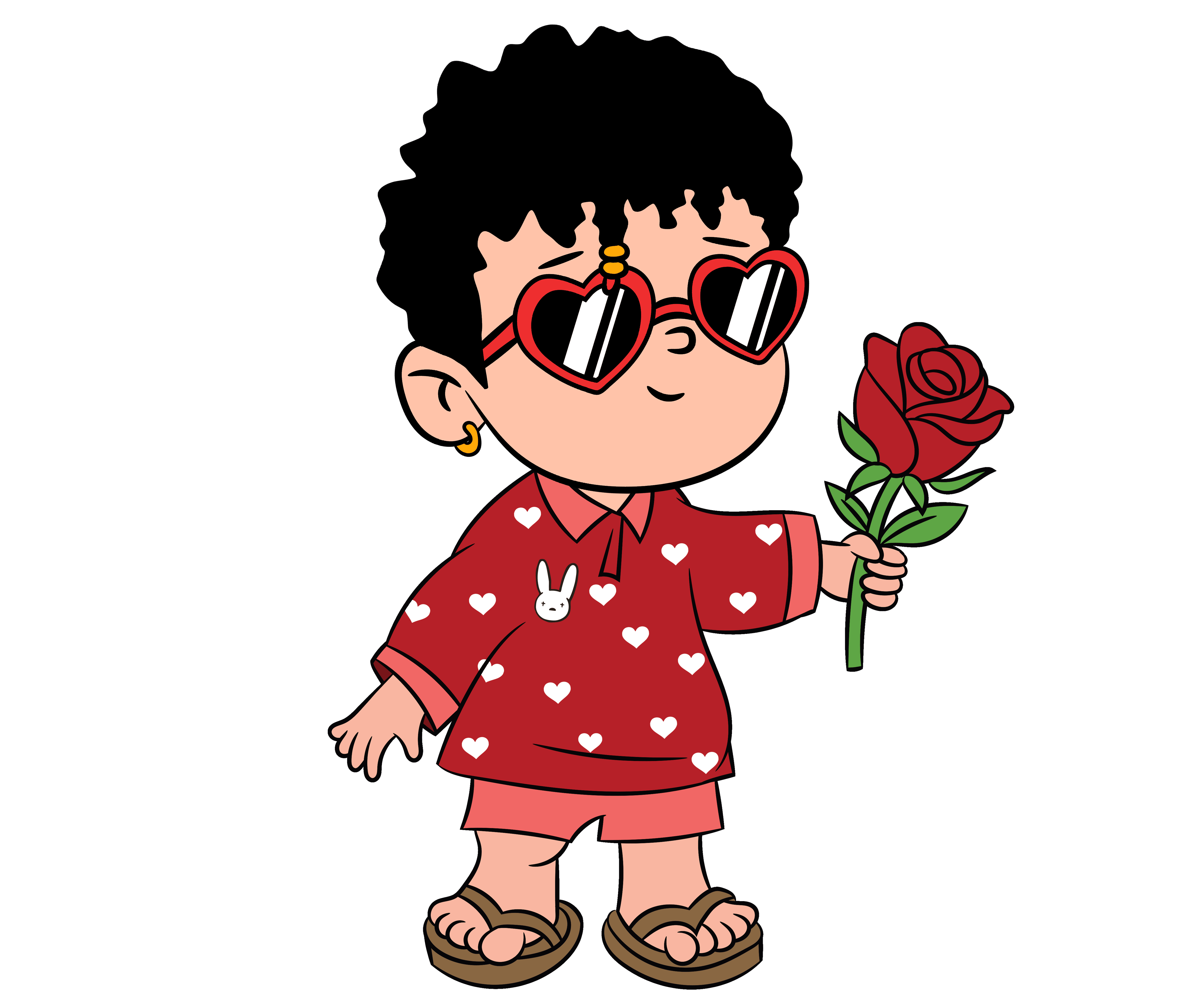 Bebesota Bebecits Friktona Bunny Valentine's Design - DTF Ready To Press