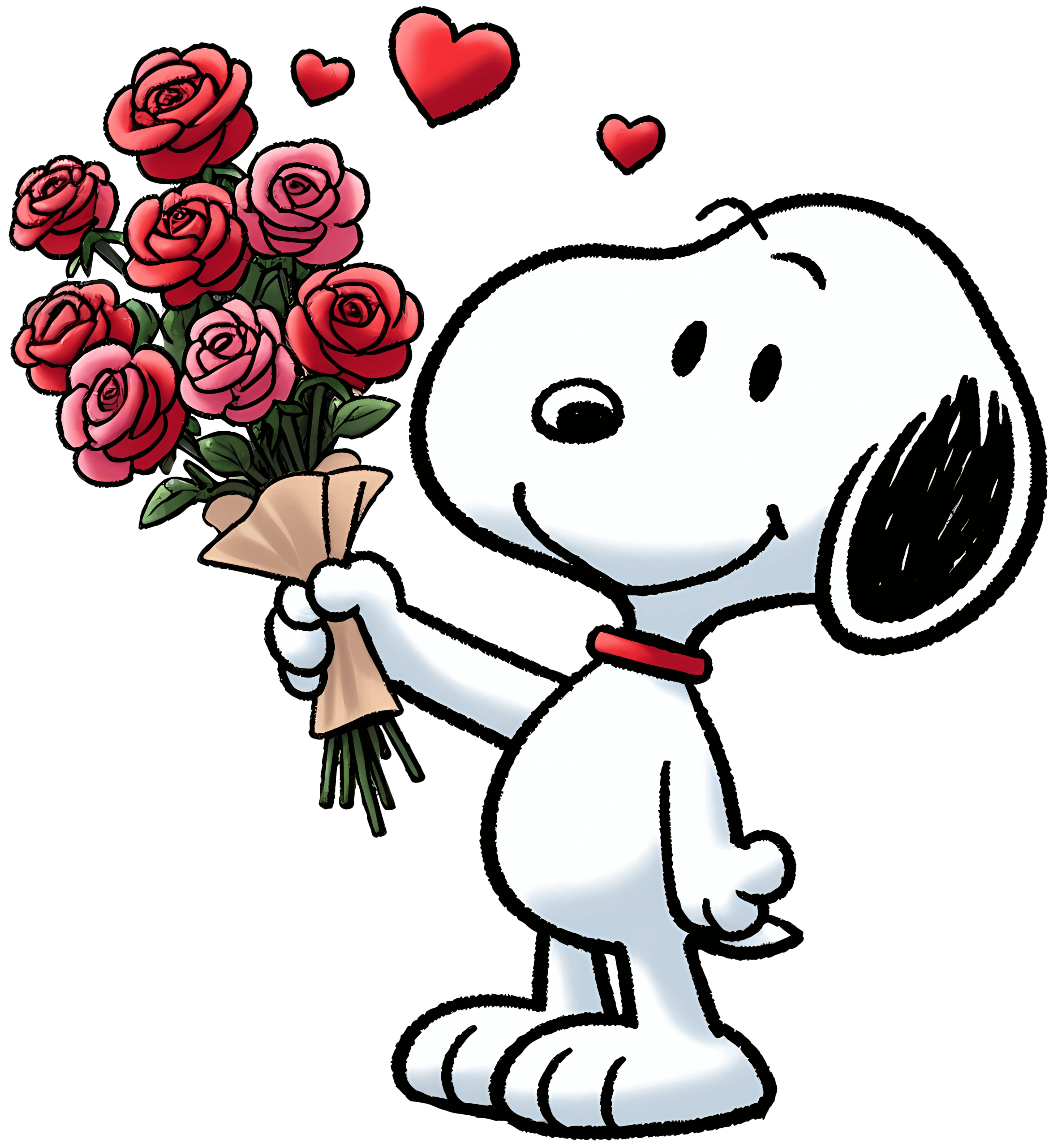 Snoopy Valentine's Design - DTF Ready To Press