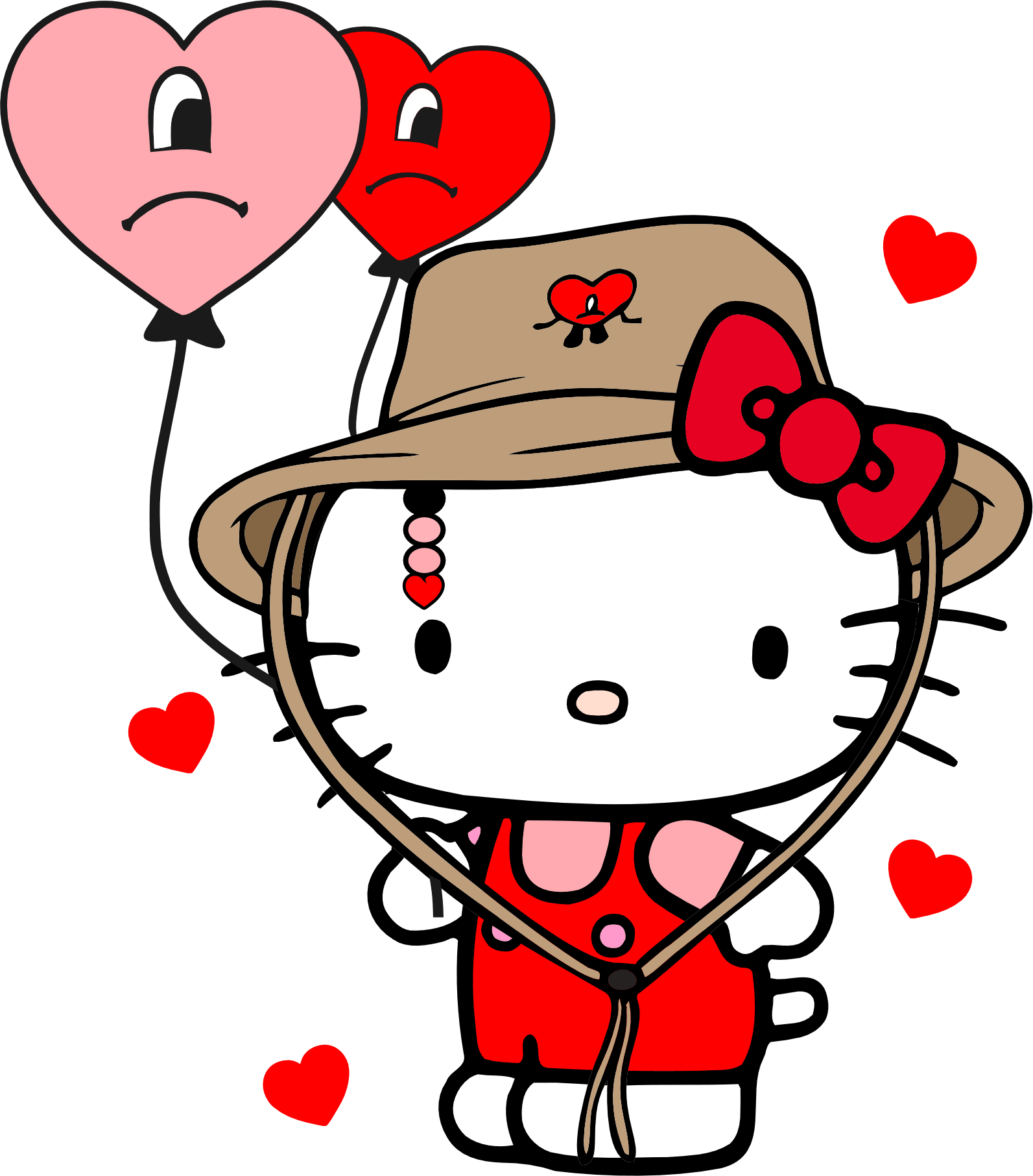 Hello Kity Valentine's Design - DTF Ready To Press