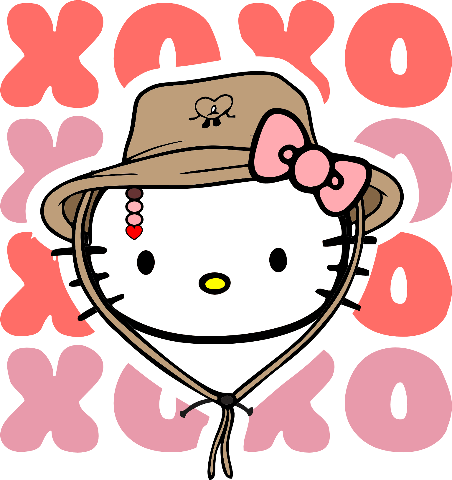 Hello Kity Valentine's Design - DTF Ready To Press