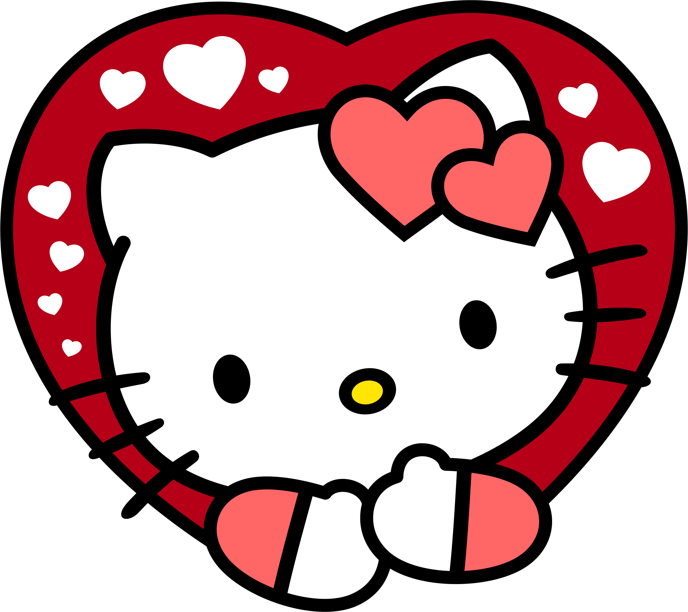 Hello Kity Valentine's Design - DTF Ready To Press
