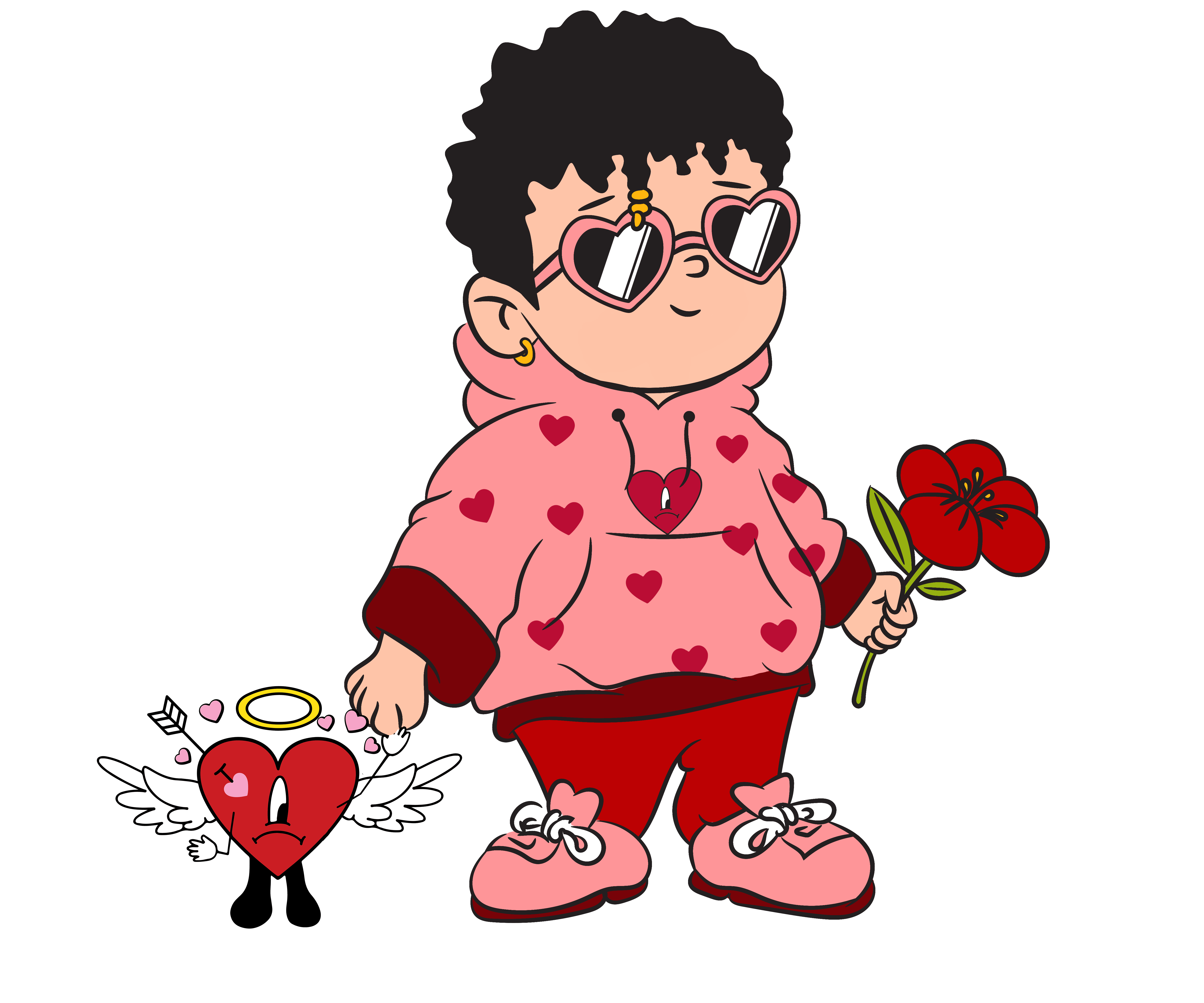 Bebesota Bebecits Friktona Bunny Valentine's Design - DTF Ready To Press