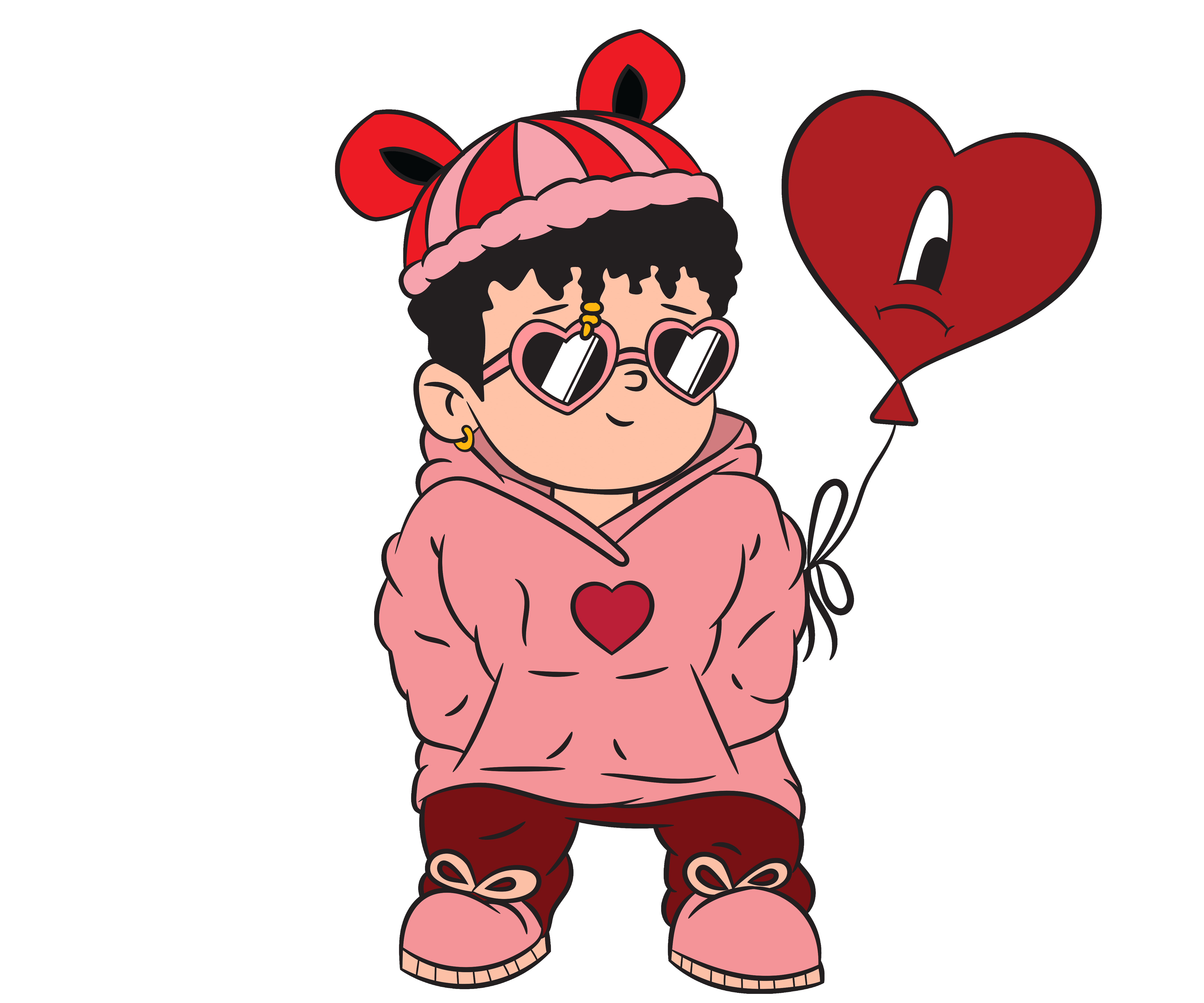 Bebesota Bebecits Friktona Bunny Valentine's Design - DTF Ready To Press
