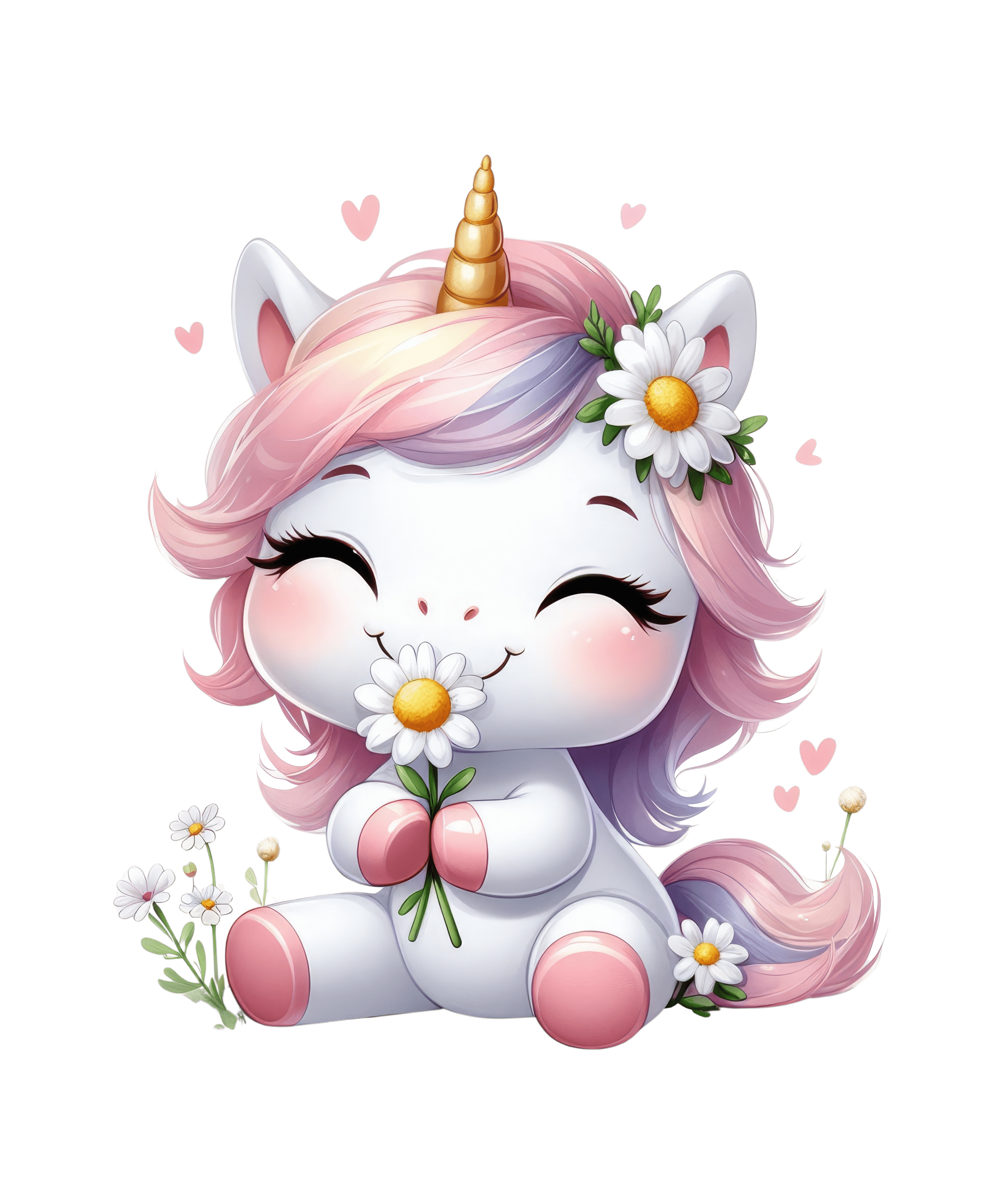 Baby Unicorn Valentine's Design - DTF Ready To Press